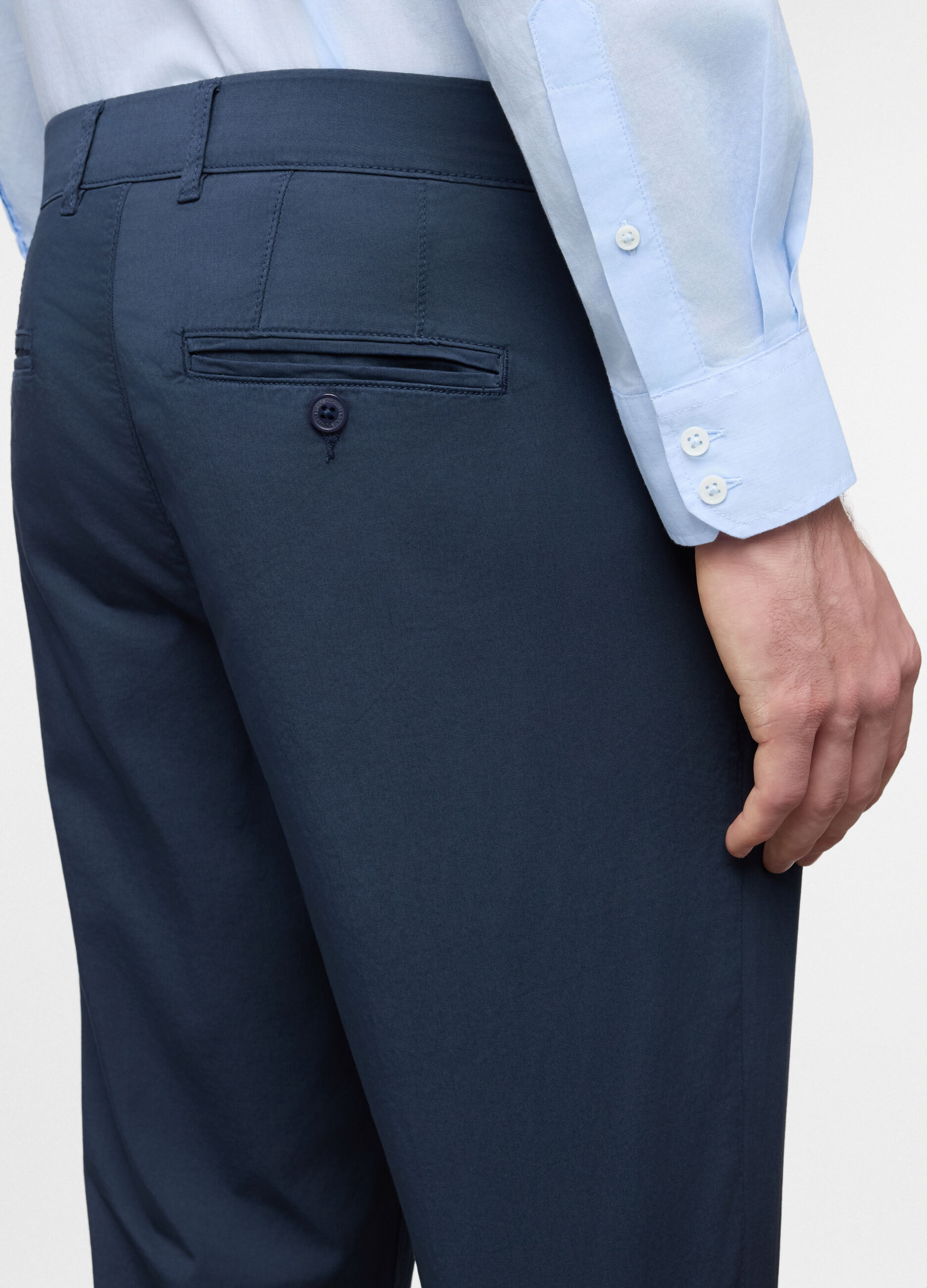 Pantalone chino slim fit in twill di cotone stretch uomo_2