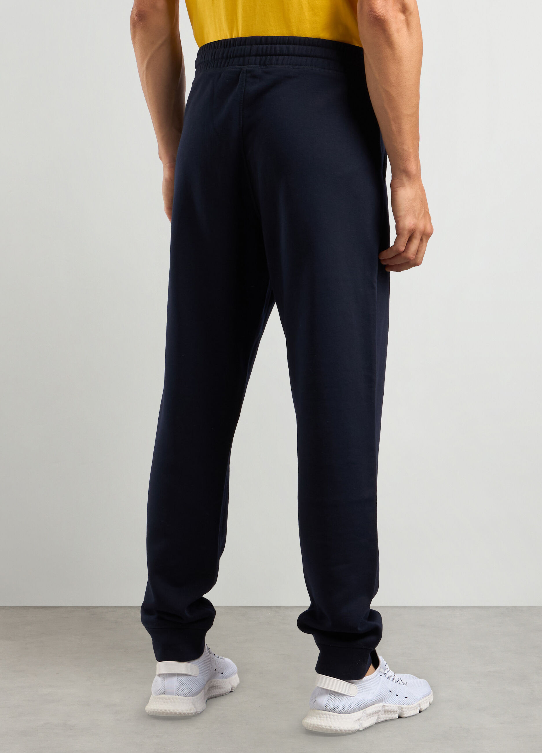 Joggers regular fit in felpa di misto cotone uomo_1