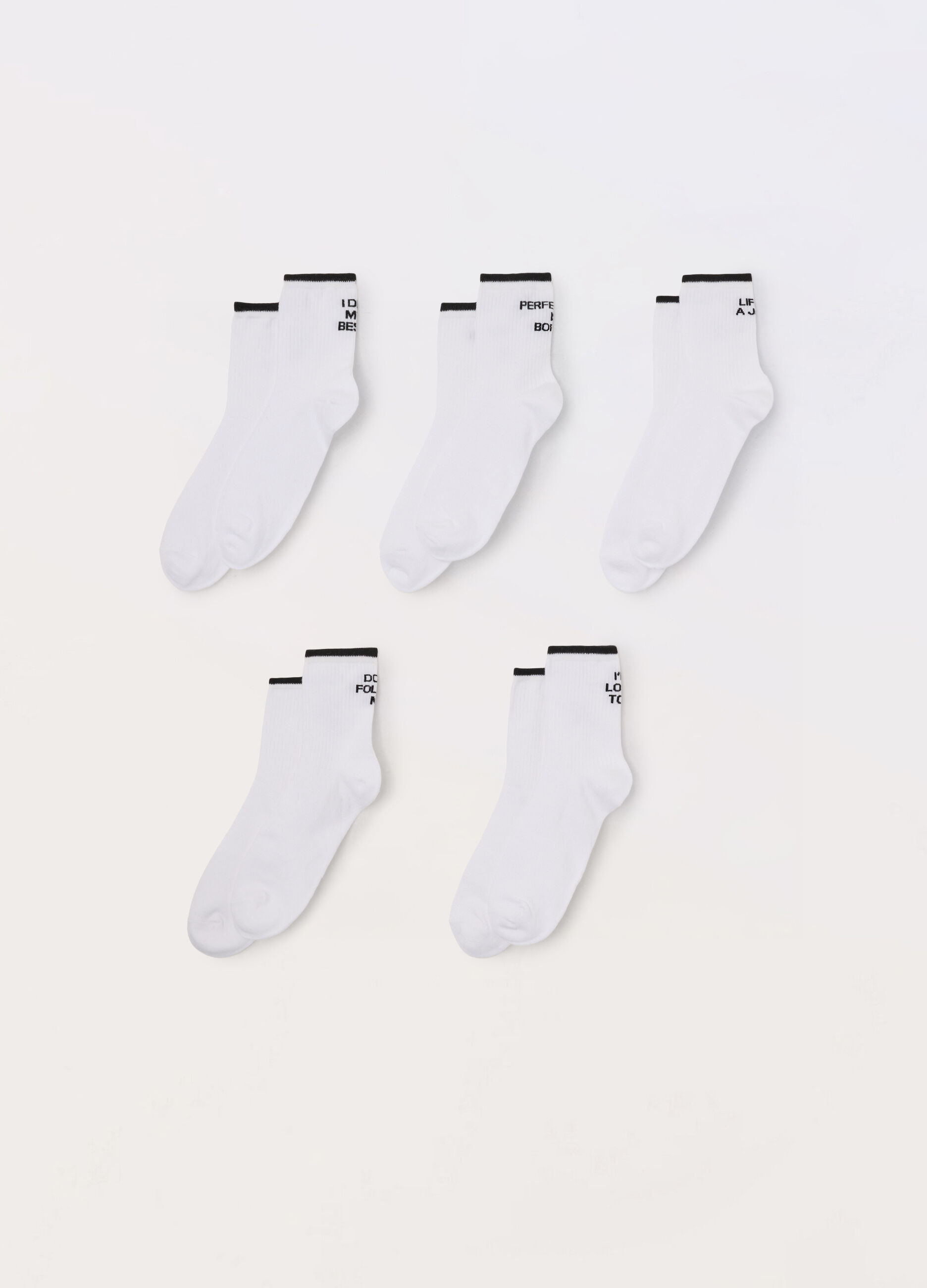 Pack 5 calze in misto cotone stretch donna_0