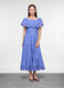 Abito lungo a balze in puro cotone donna_0
