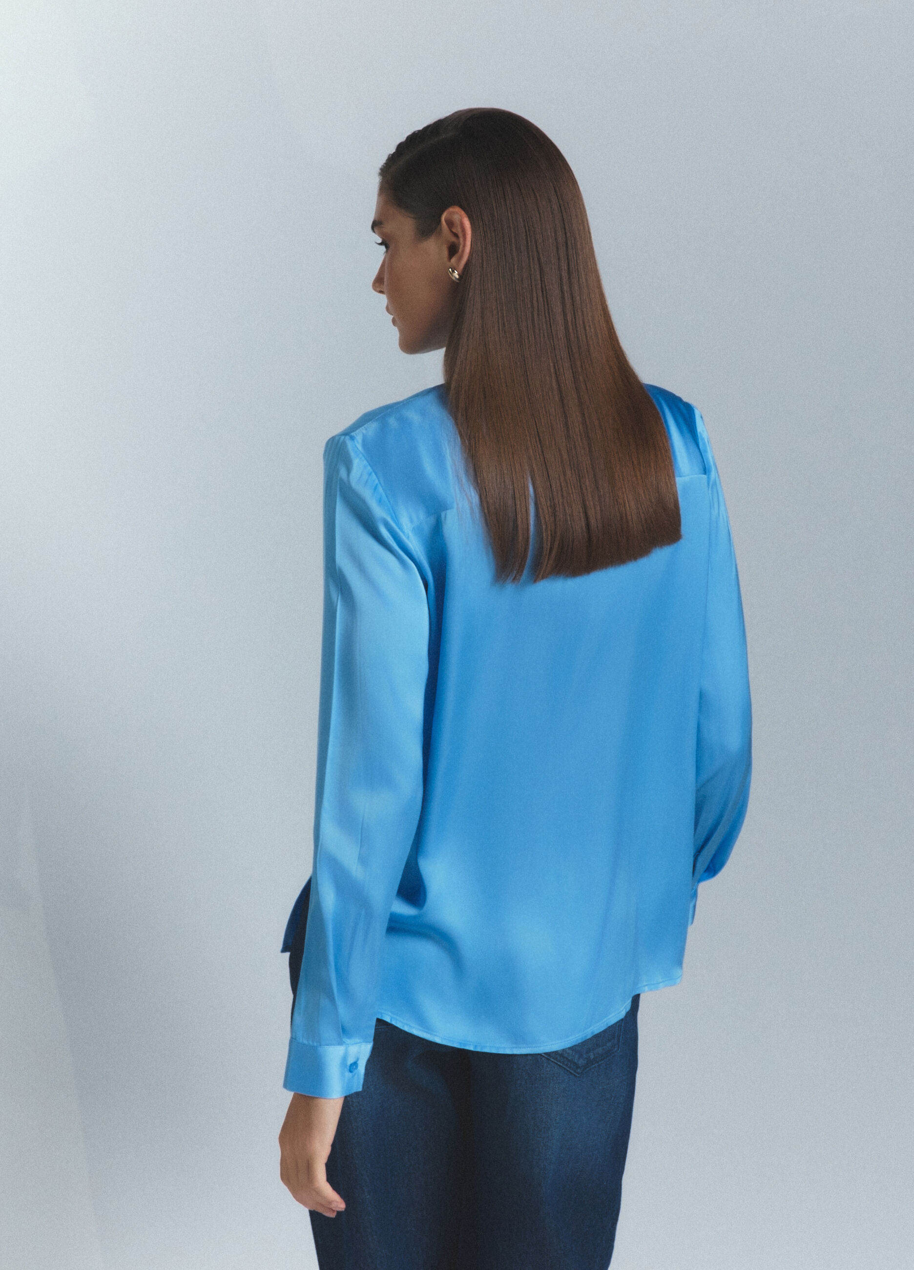 Camicia in raso di pura viscosa donna_2