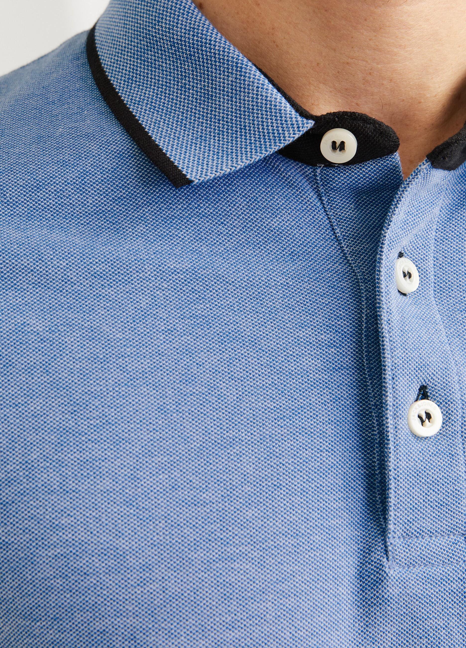 Polo slim fit con dettagli a contrasto uomo_4