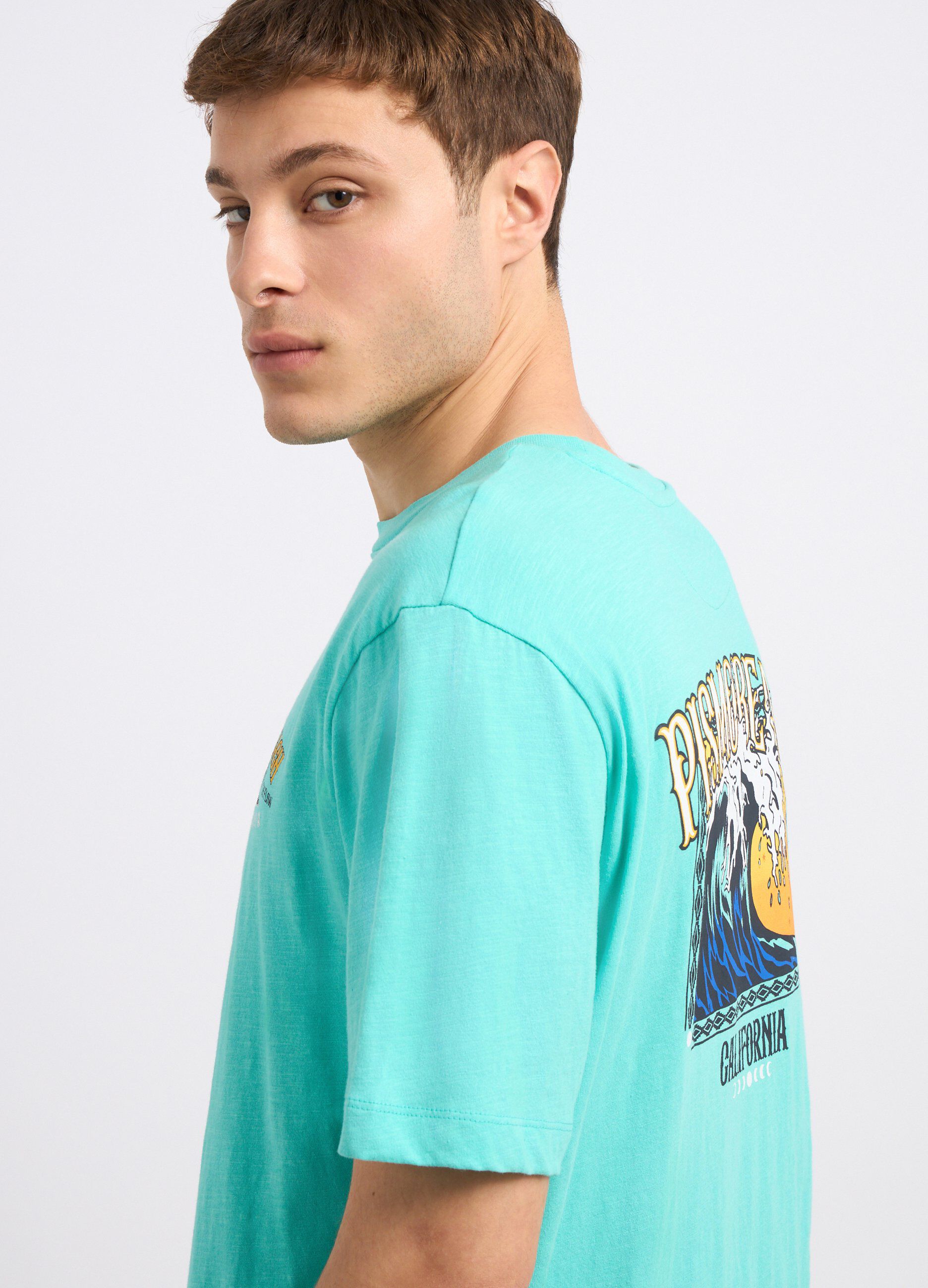T-shirt in puro cotone con stampa uomo_2