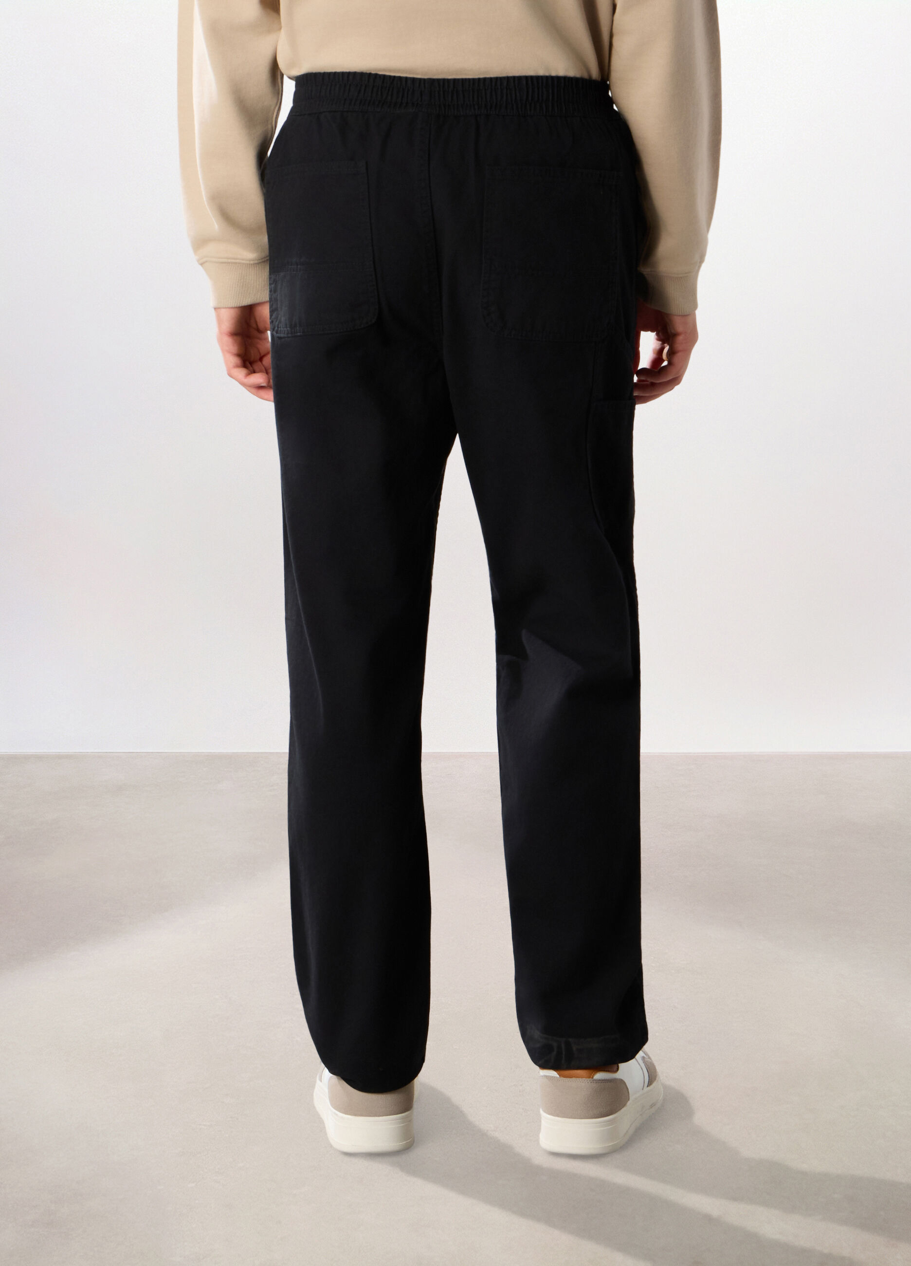 Jogger in twill di puro cotone uomo