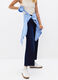 Pantaloni Culotte Fit in denim stretch misto cotone donna_2