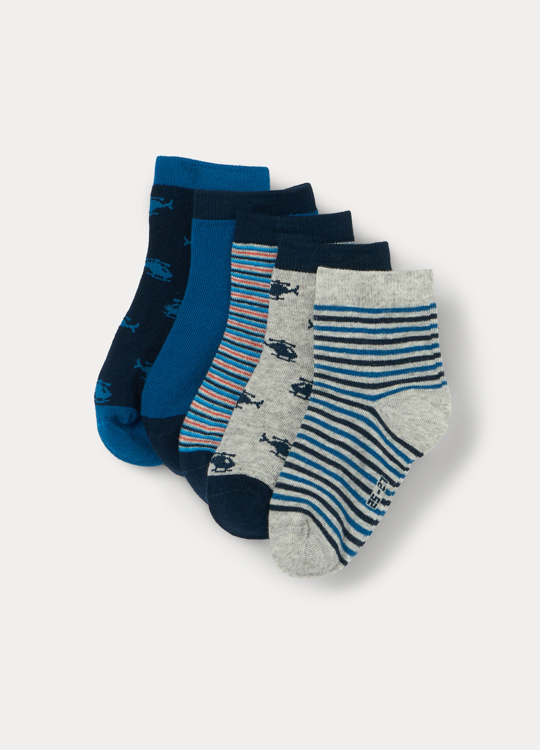 Pack 5 calze corte misto cotone _0