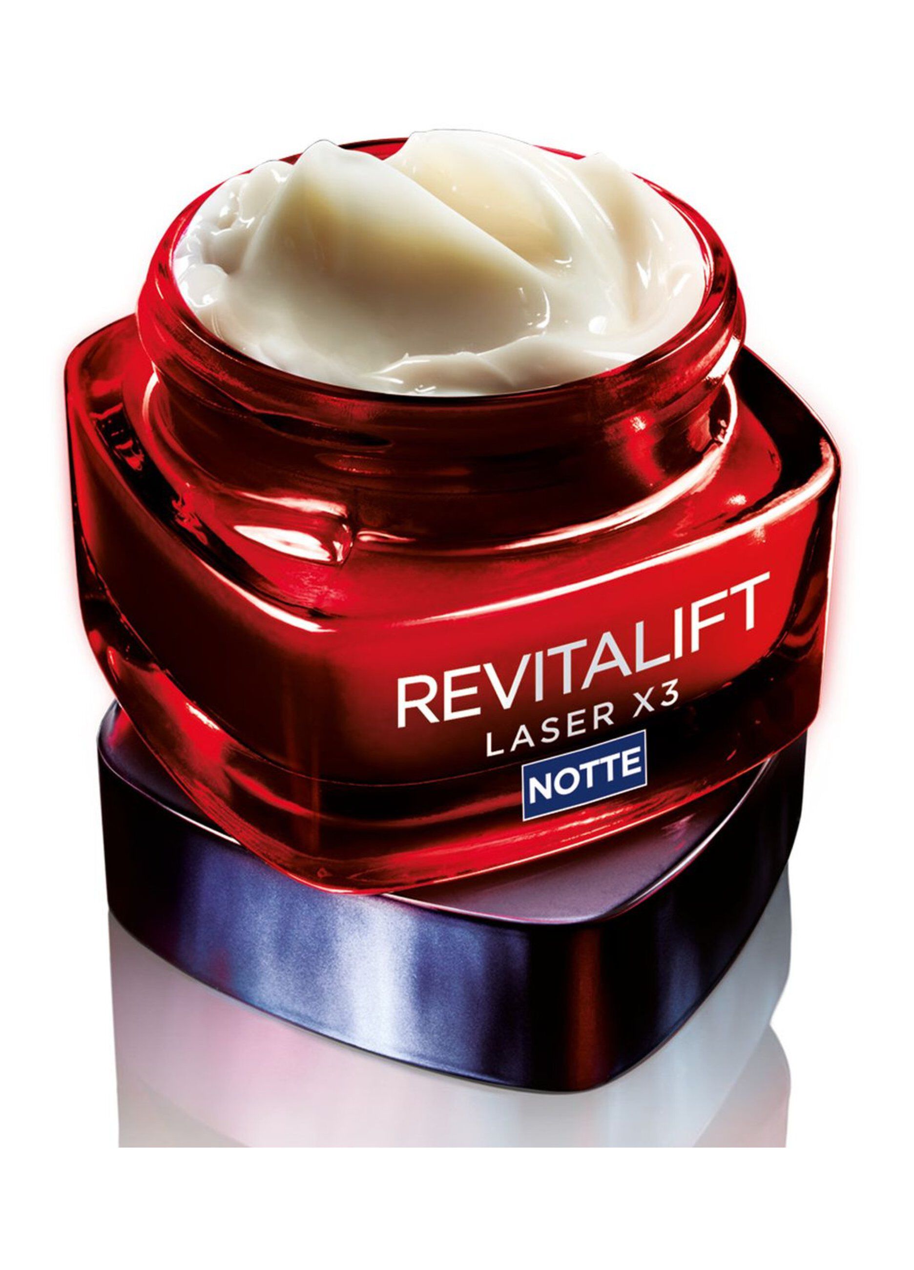 L'Oréal Paris Crema Viso Notte Revitalift Laser X3, Azione Antirughe Anti-Età con Acido Ialuronico e Pro-Xylane, 50 ml._3
