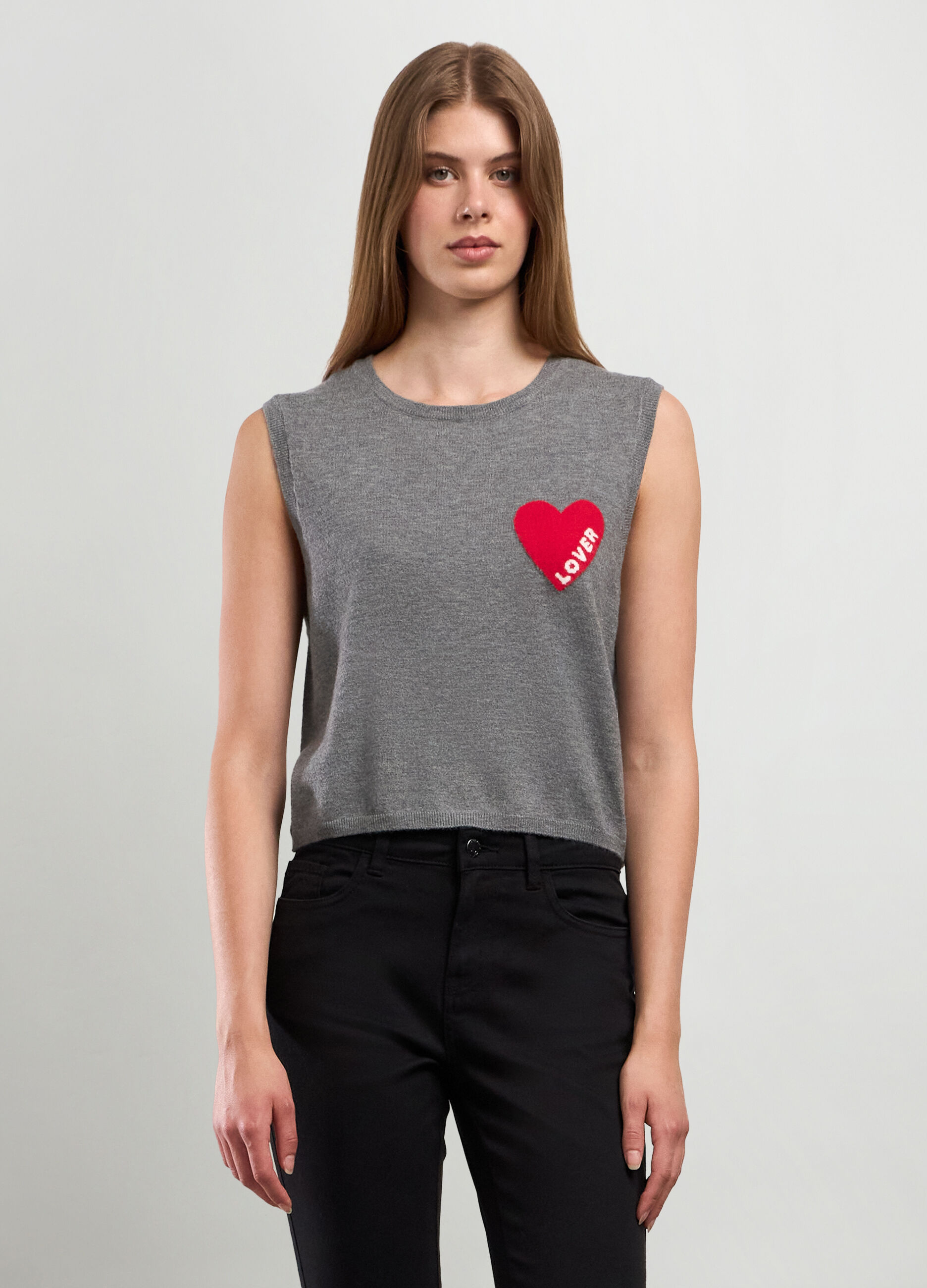 Gilet tricot in misto viscosa donna_0