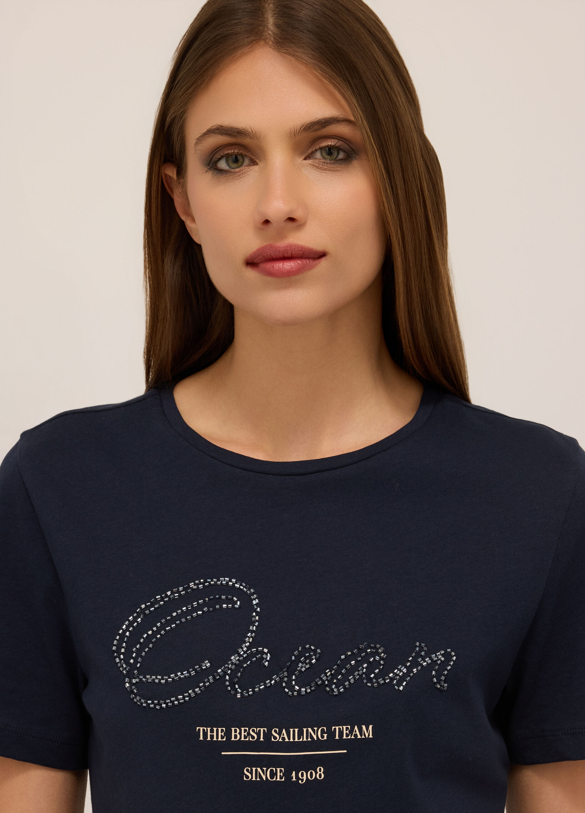 T-shirt in jersey di puro cotone donna_2