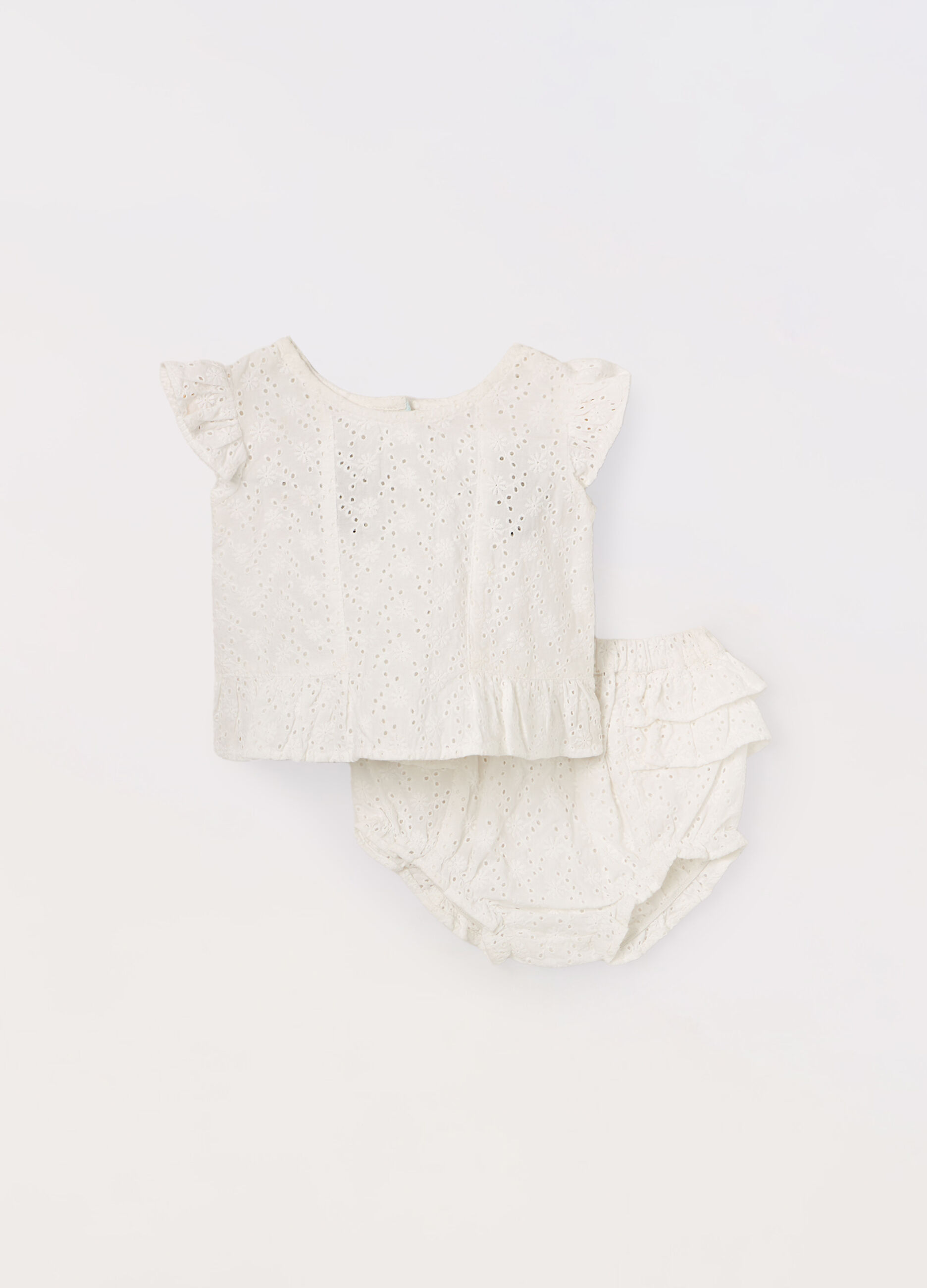 Set in puro cotone sangallo neonata_0