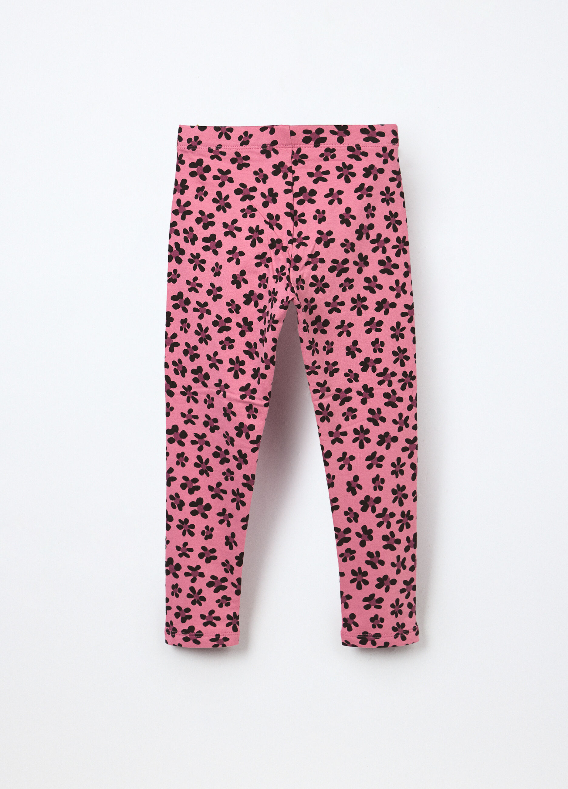 Leggings in french terry di cotone stretch bambina_0