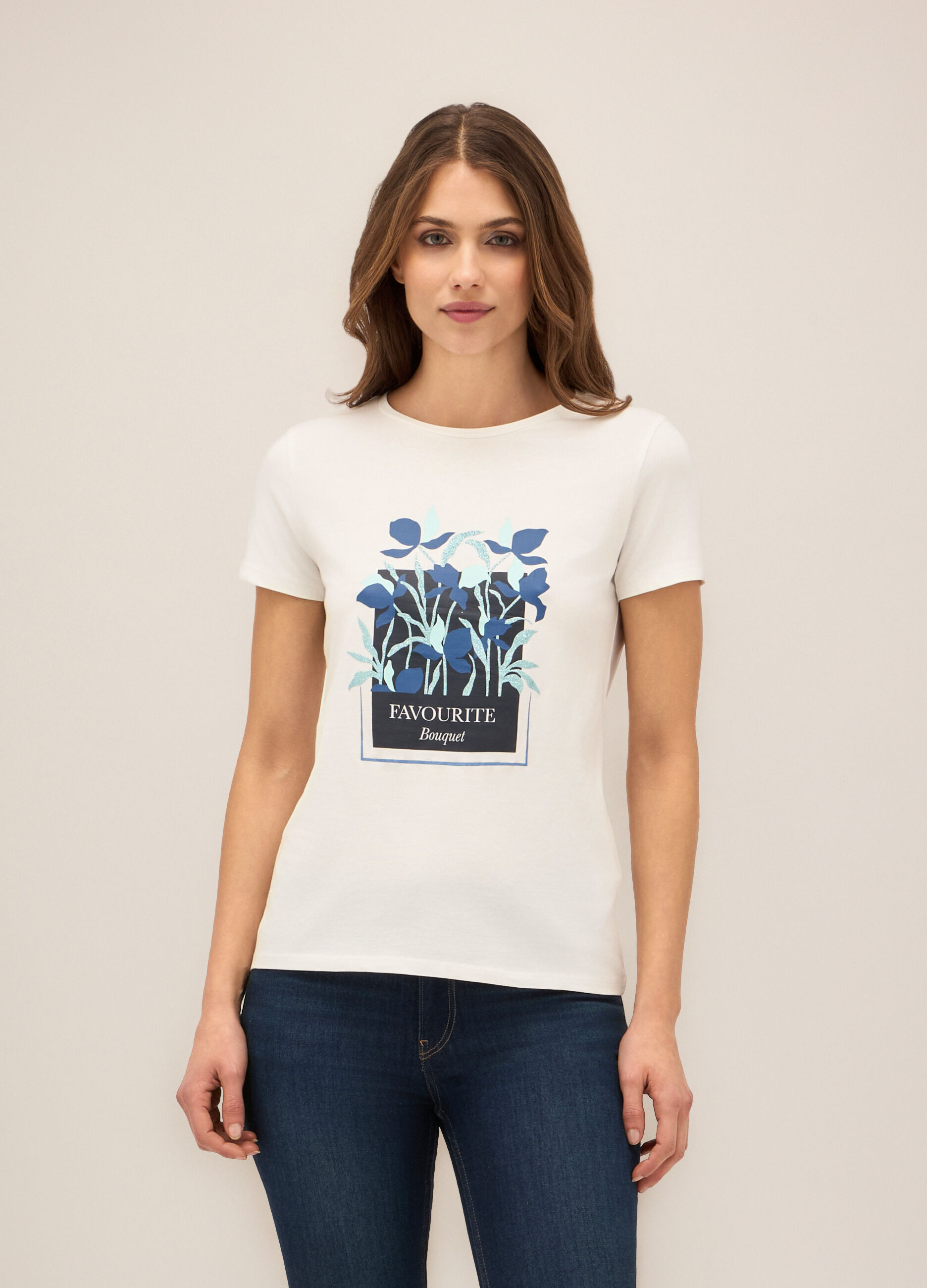 T-shirt in cotone stretch donna_0