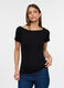 T-shirt con scollo a barchetta donna_0