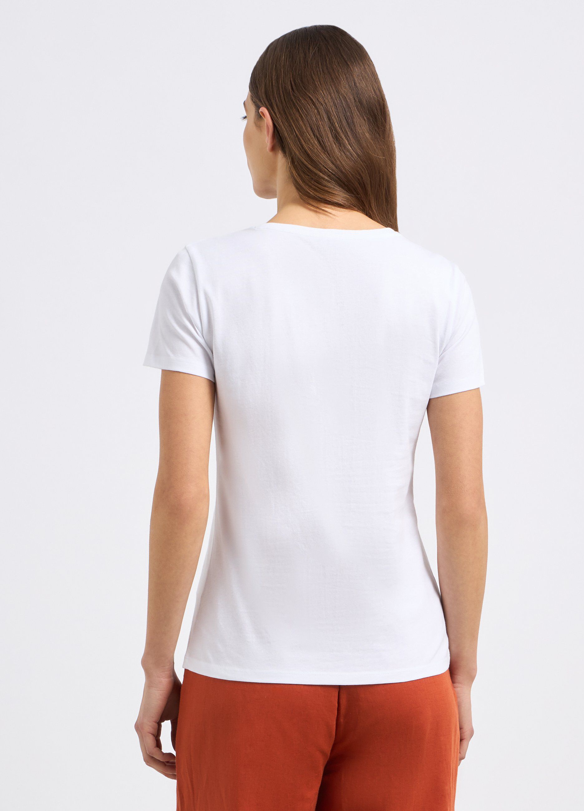 T-shirt in puro cotone con stampa donna_1