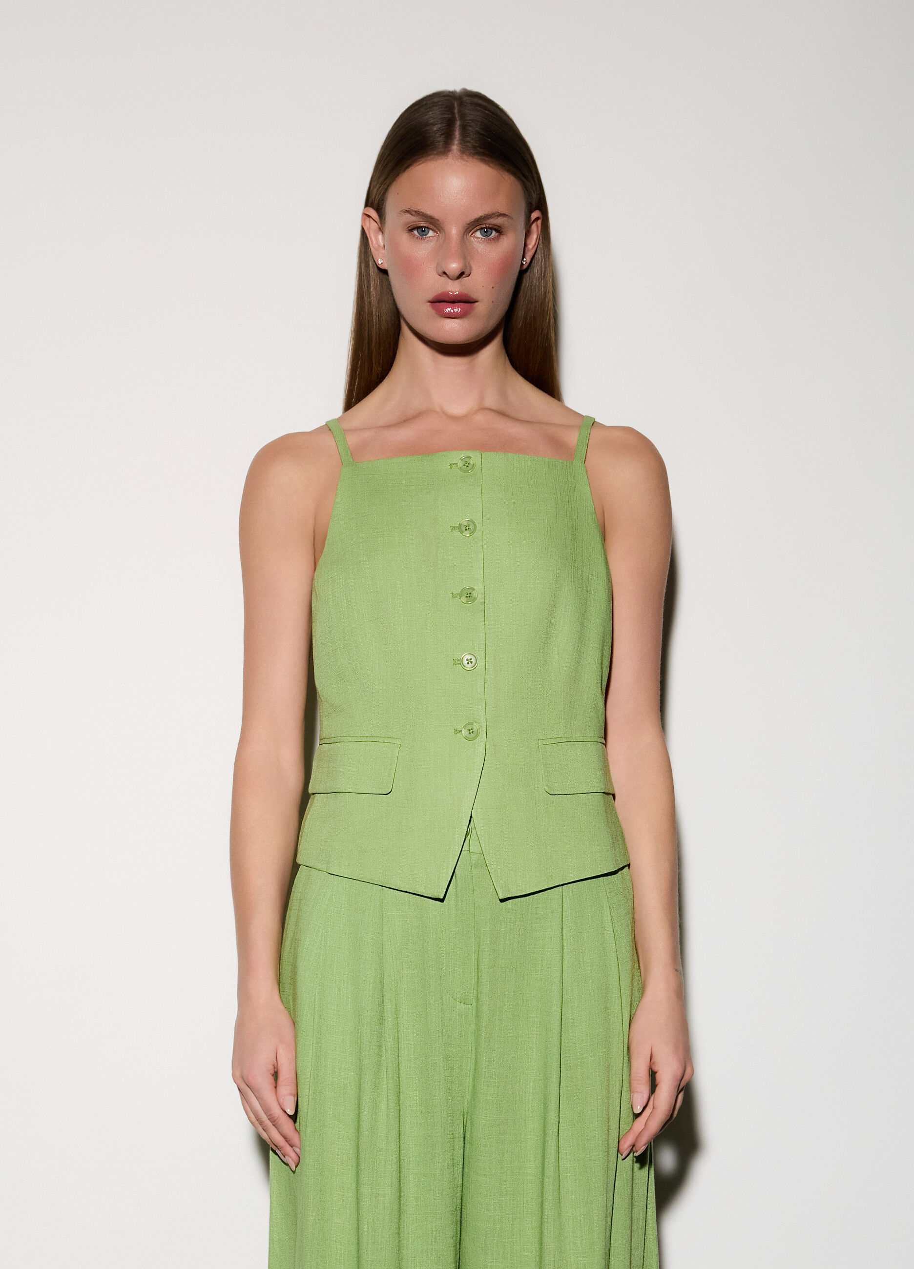 Gilet con scollo dritto donna_1