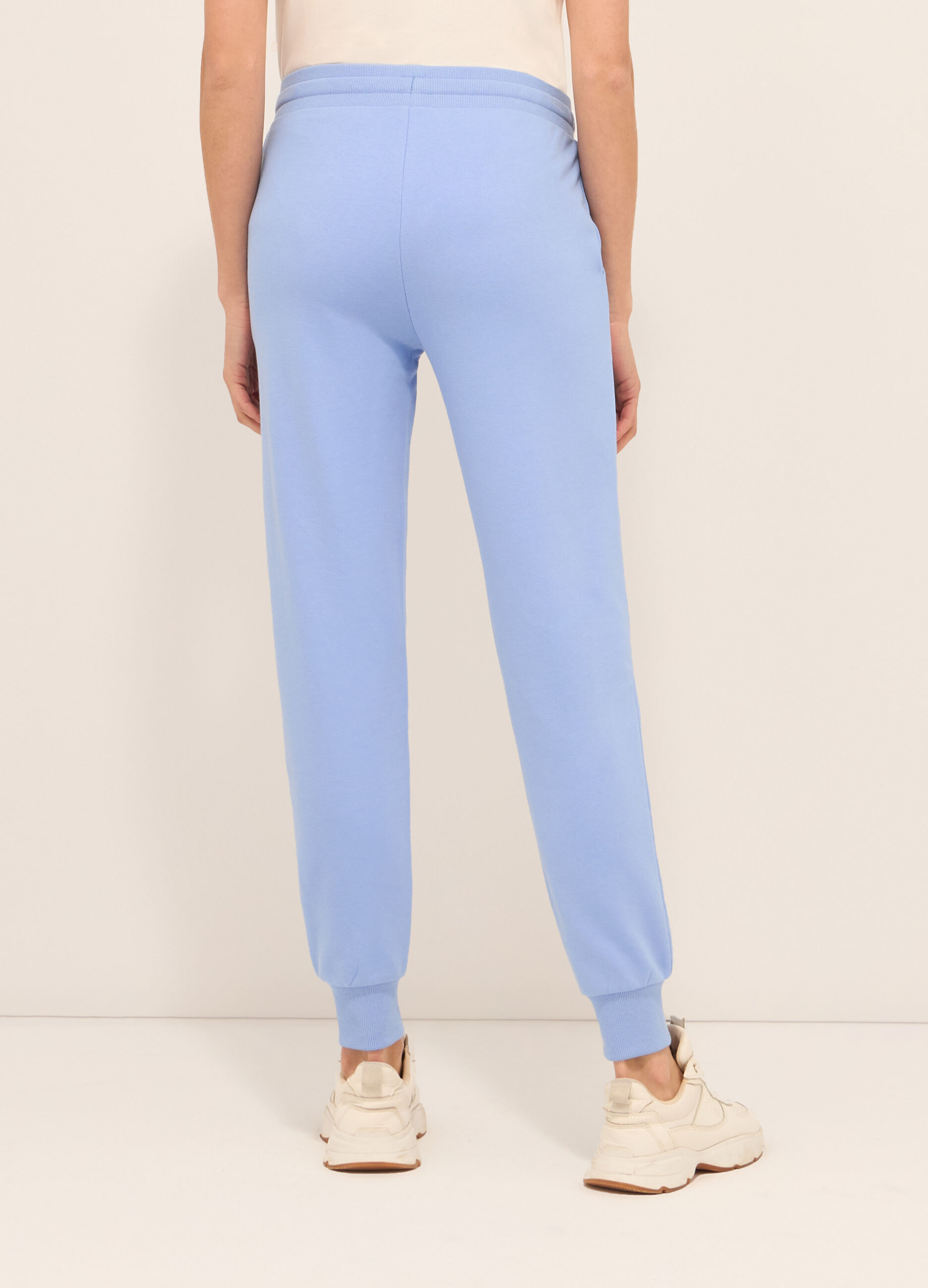 Jogger in french terry di misto cotone donna_1