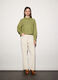 Camicia over fit colletto alla francese in popeline di puro cotone donna_0