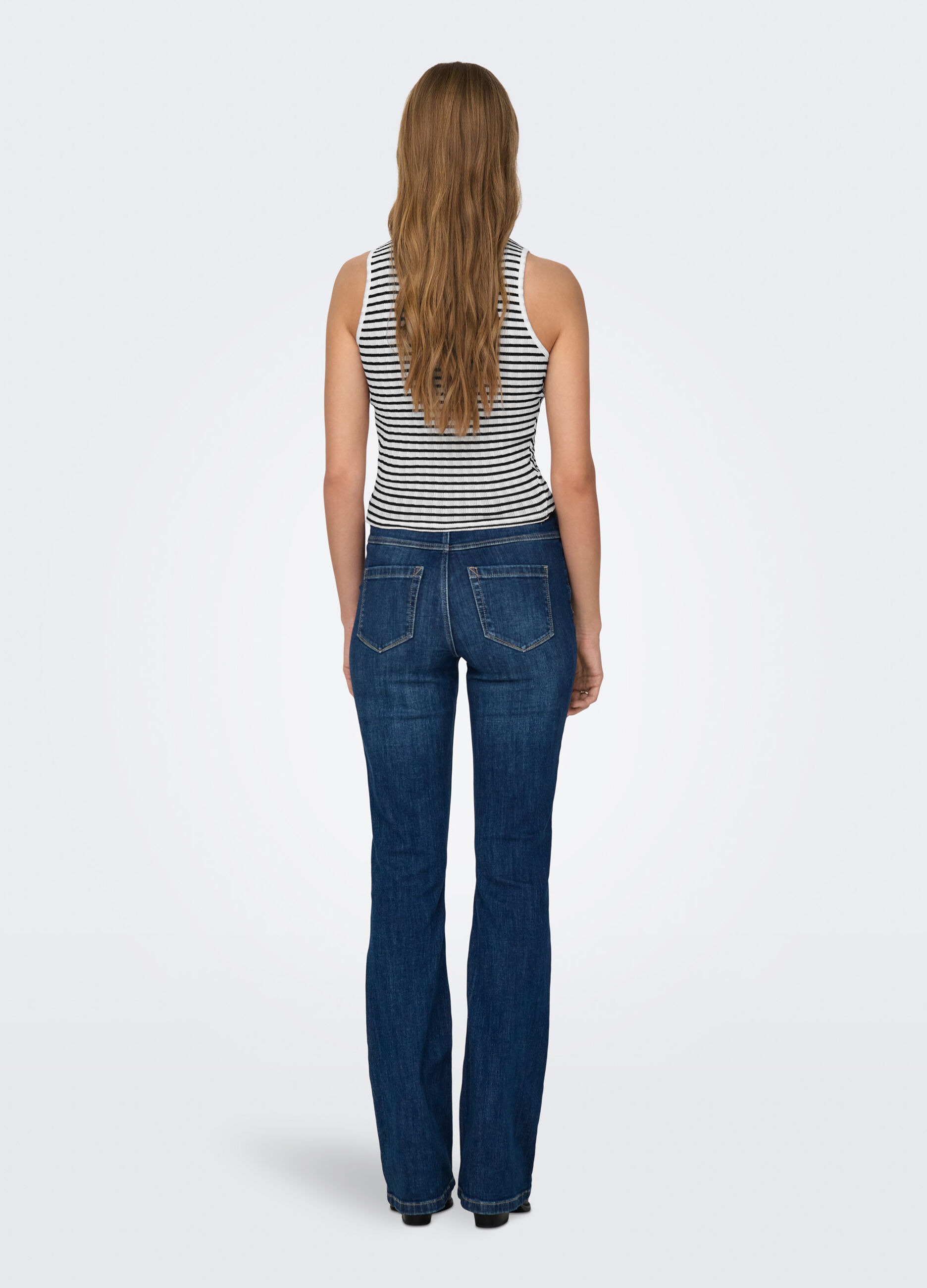 Top cropped a righe donna_1