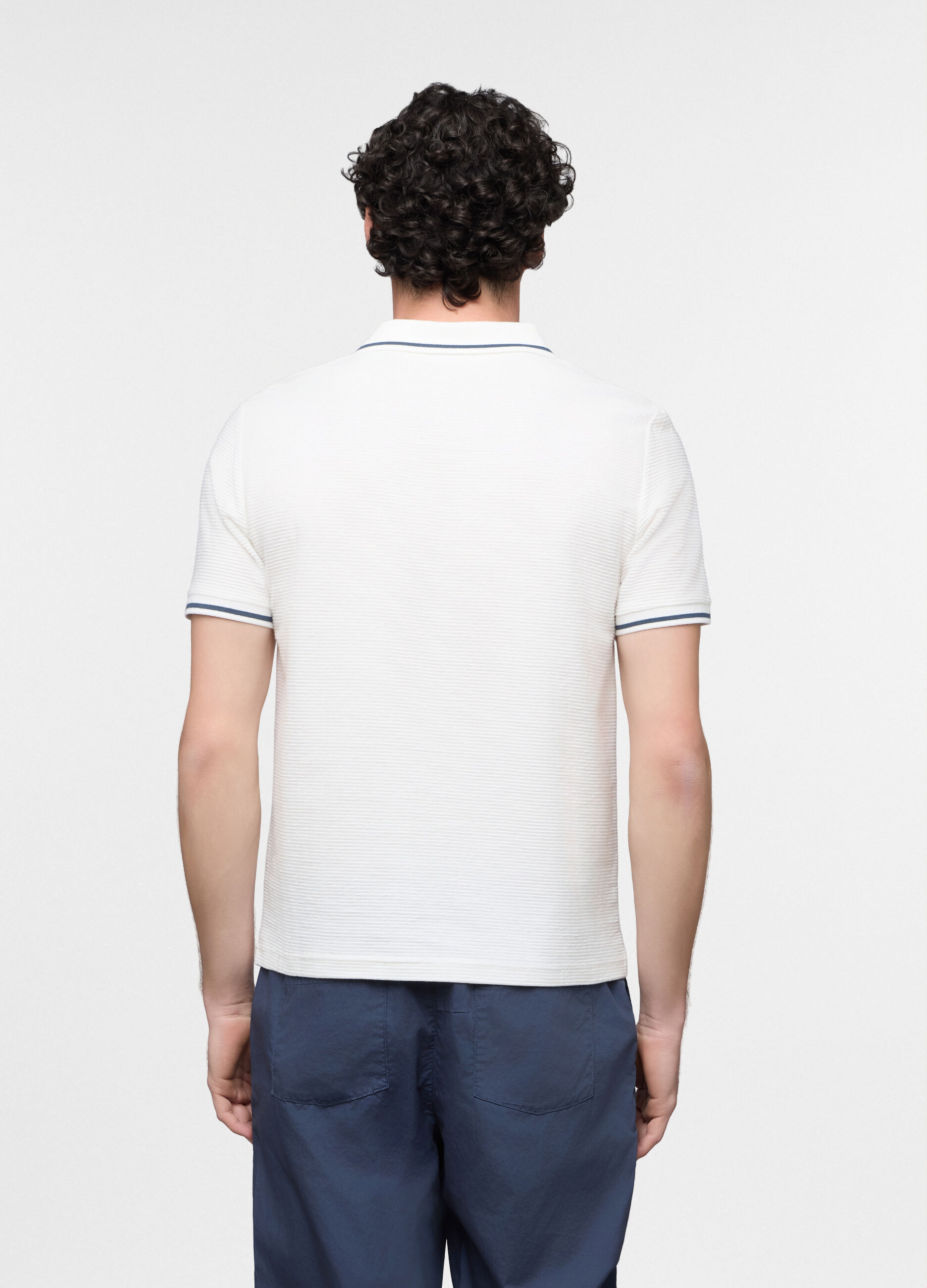 Polo in maglia di cotone uomo_1