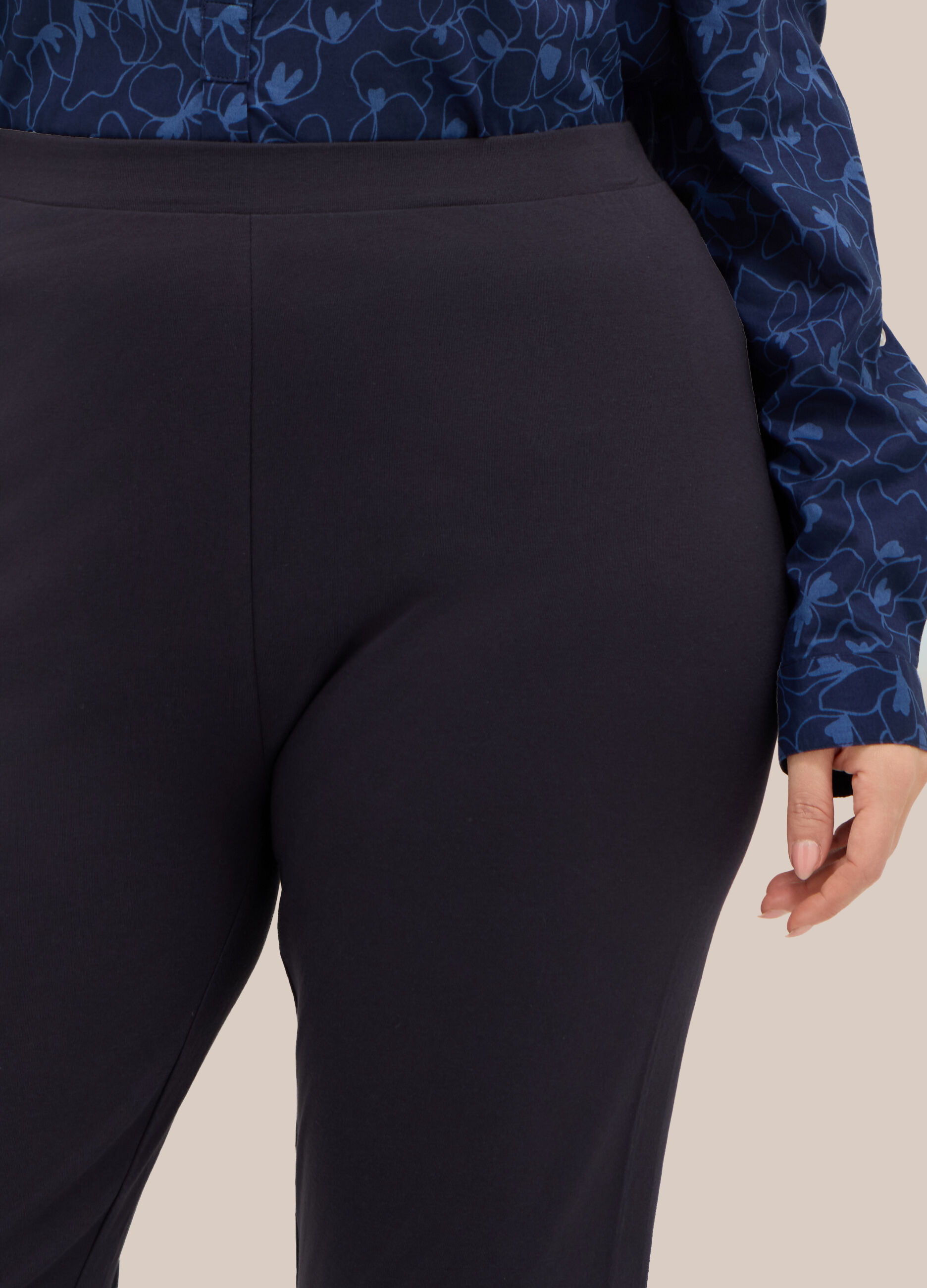 Leggings capri in cotone stretch donna curvy_2