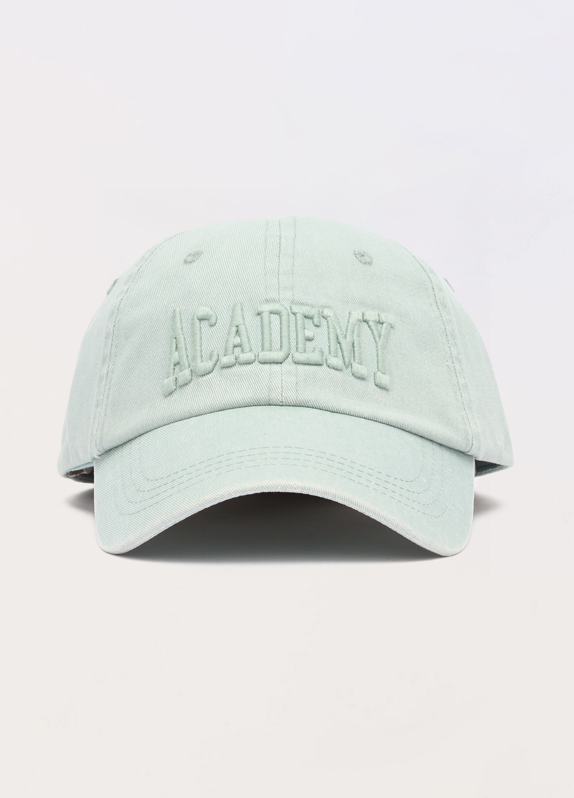 Cappello baseball con logo in denim di cotone uomo_0