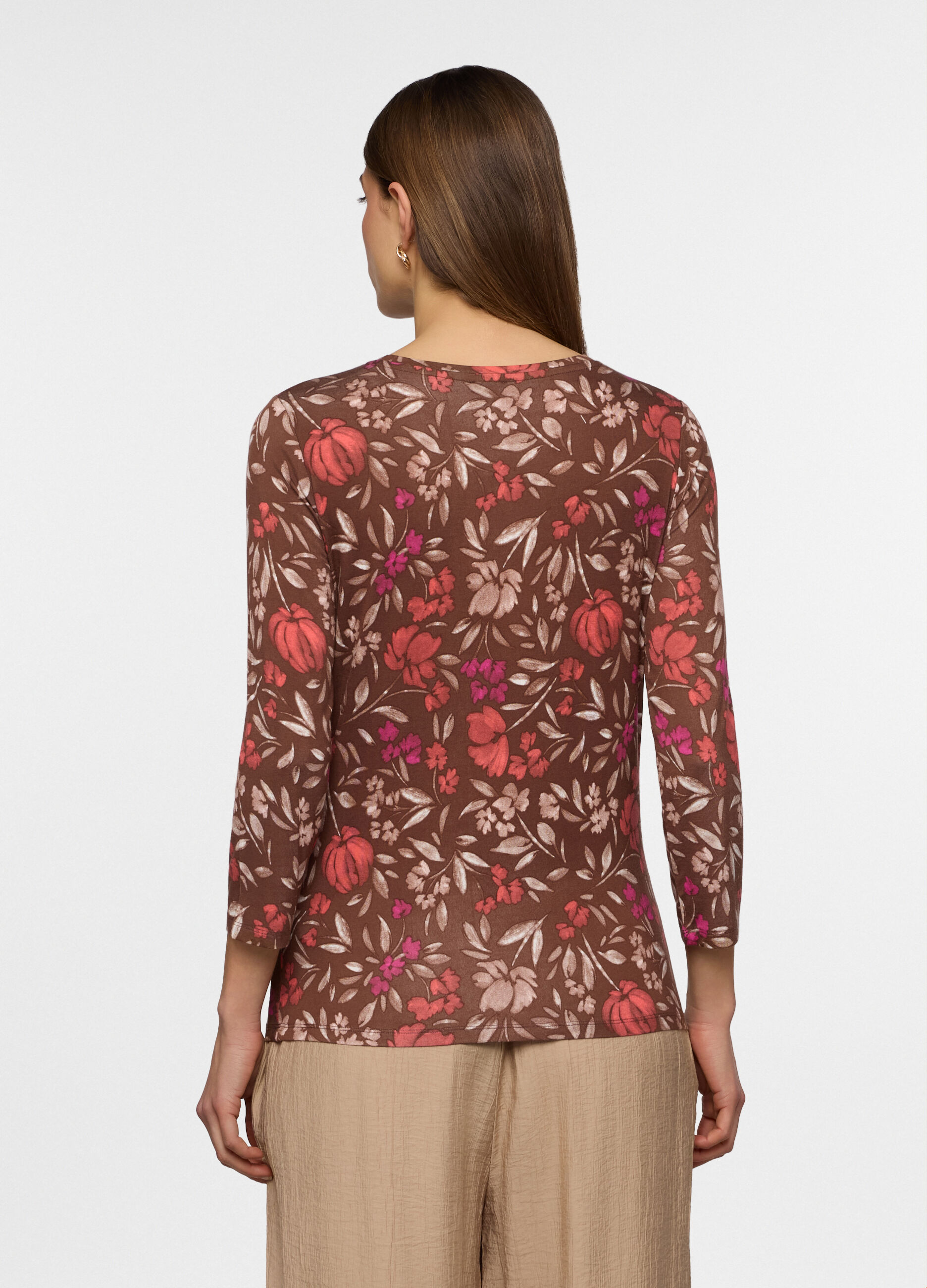 T-shirt girocollo stretch donna_1