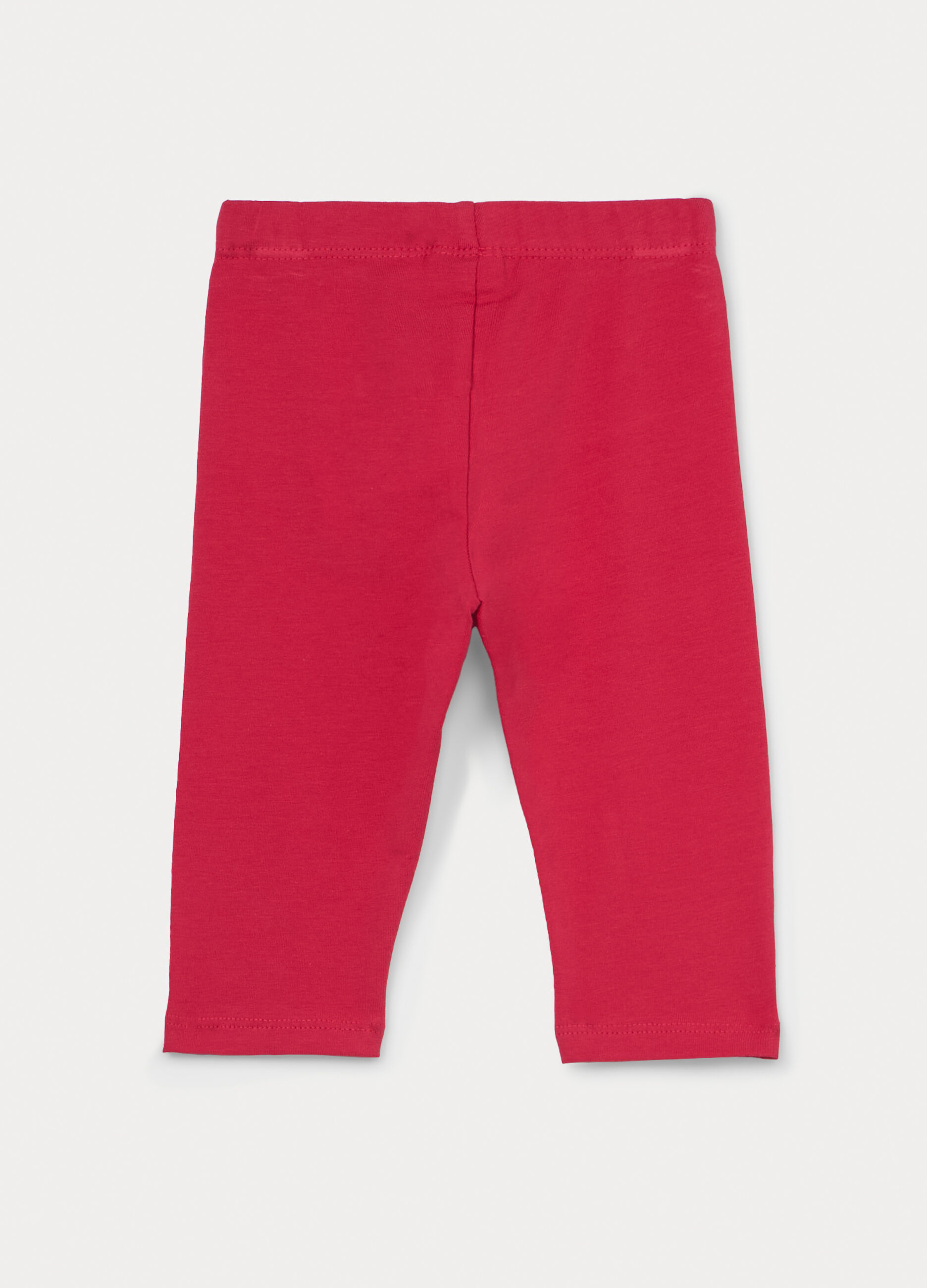 Leggings capri slim fit in jersey di cotone stretch bimba_1