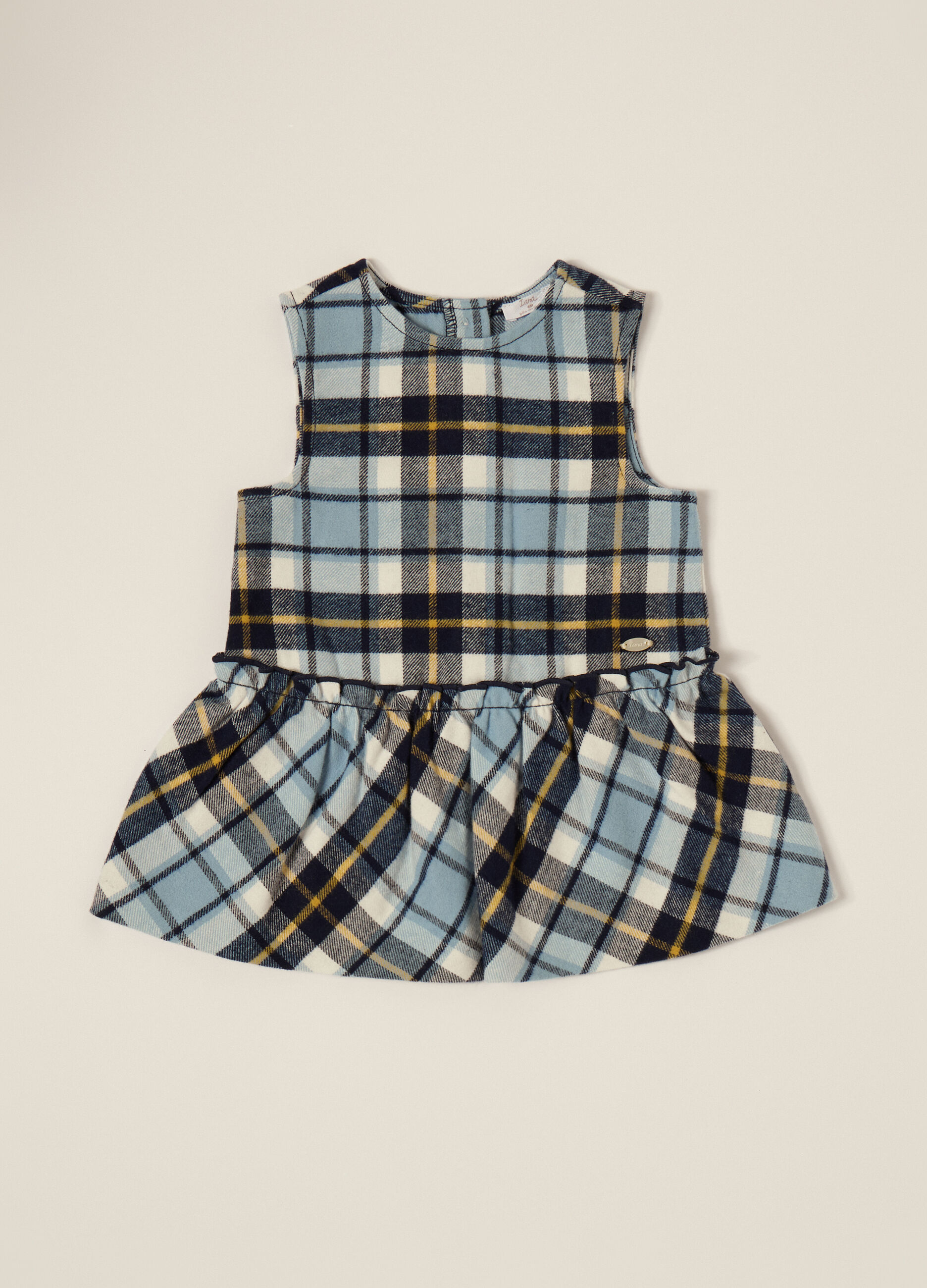 Abito azzurro in misto cotone_0