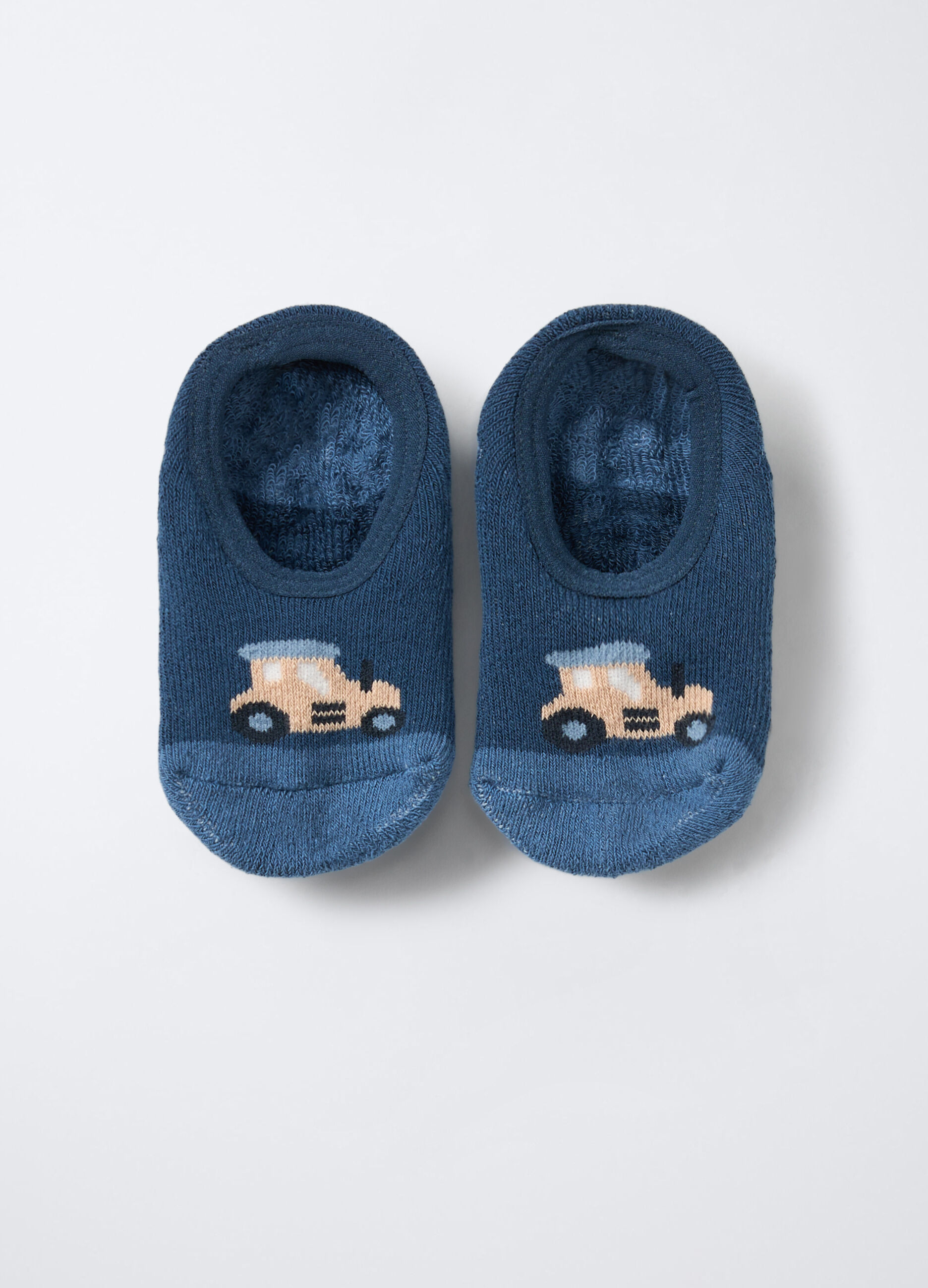 Scarpine in spugna misto cotone stretch neonato_0