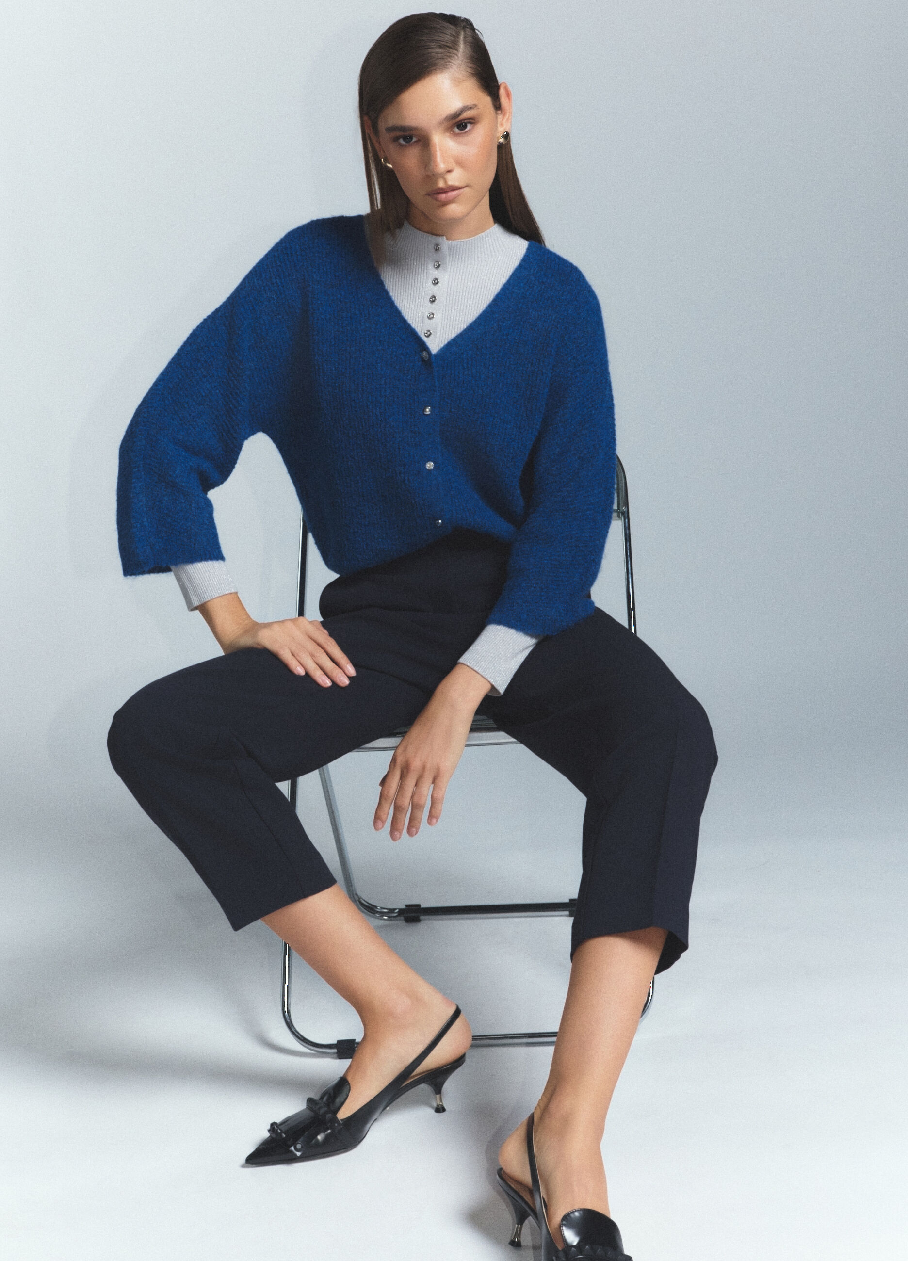 Pantaloni Fit Regular crepe donna_5