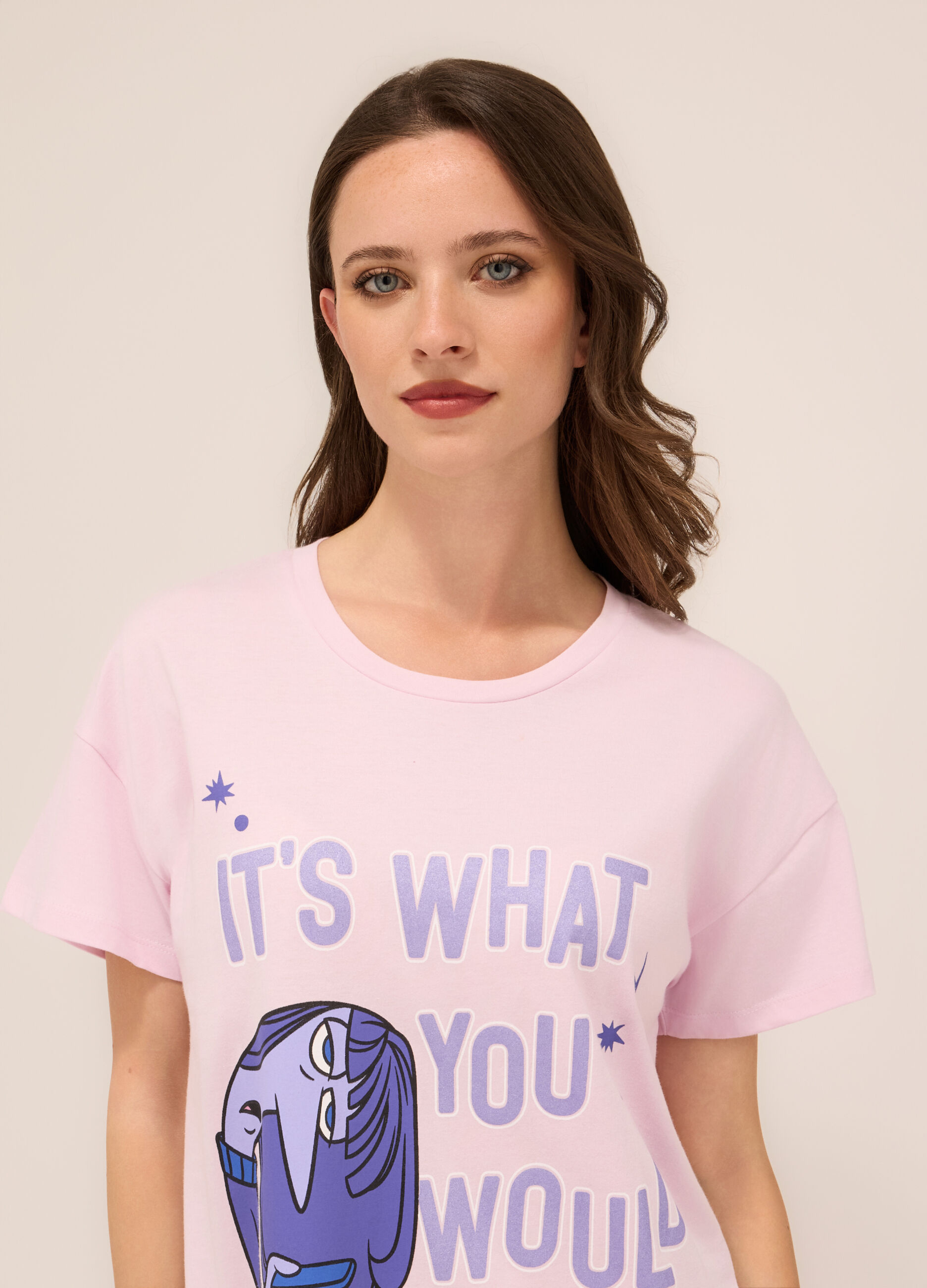 Camicia da notte in jersey di puro cotone donna_2