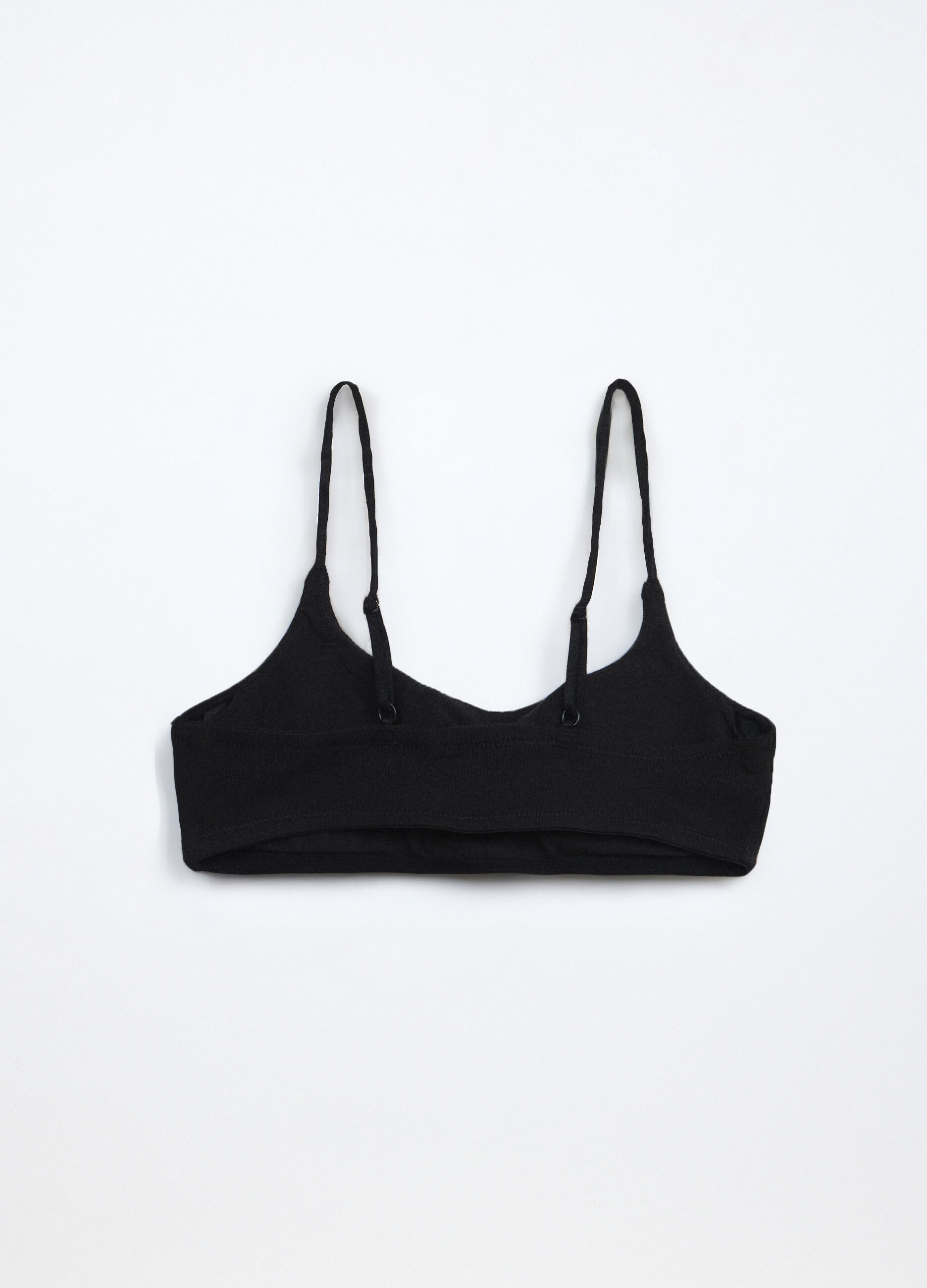 Top imbottito in costina di cotone stretch ragazza_1