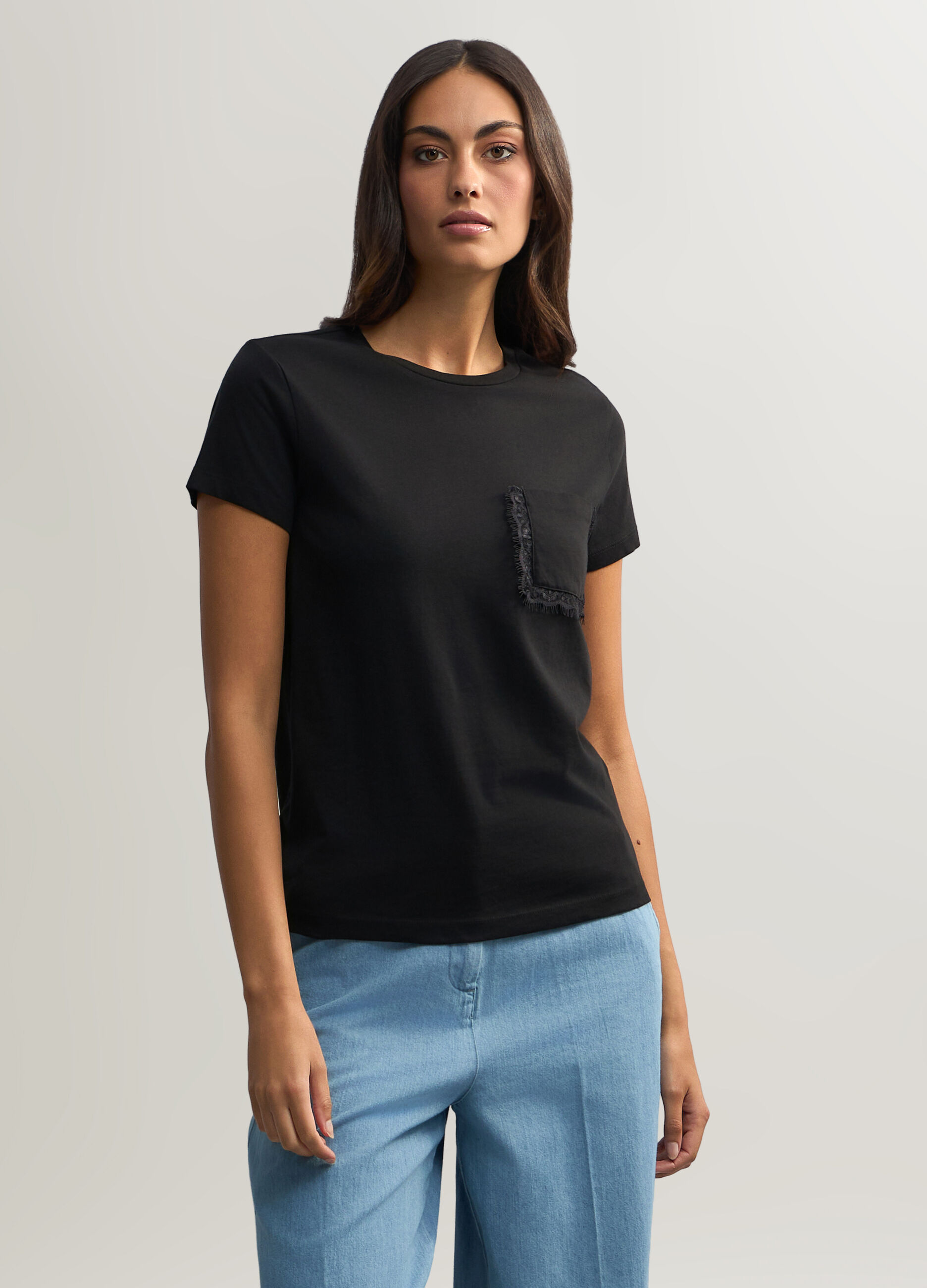 T-shirt girocollo donna_0