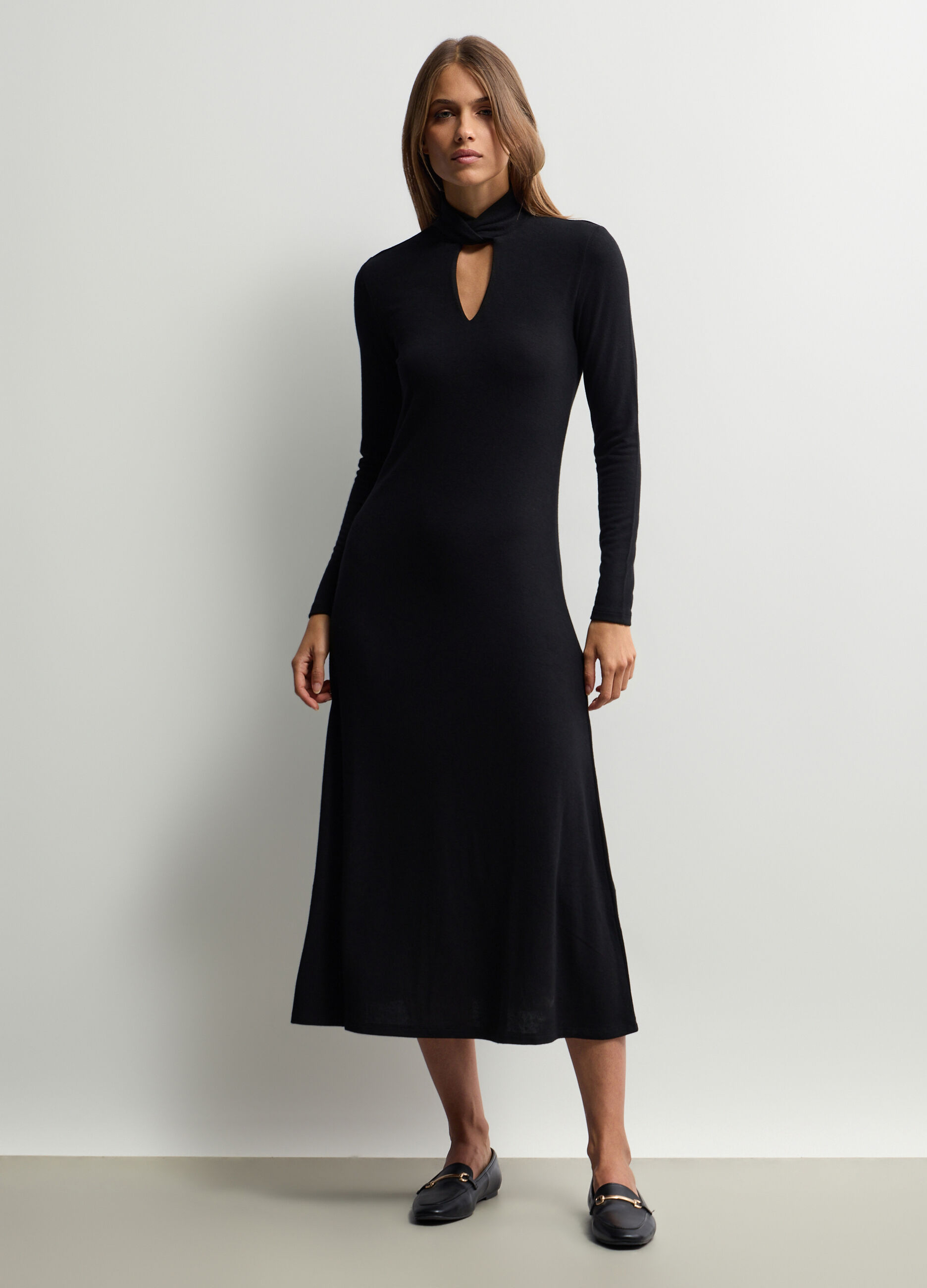 Abito lungo in jersey stretch donna_0