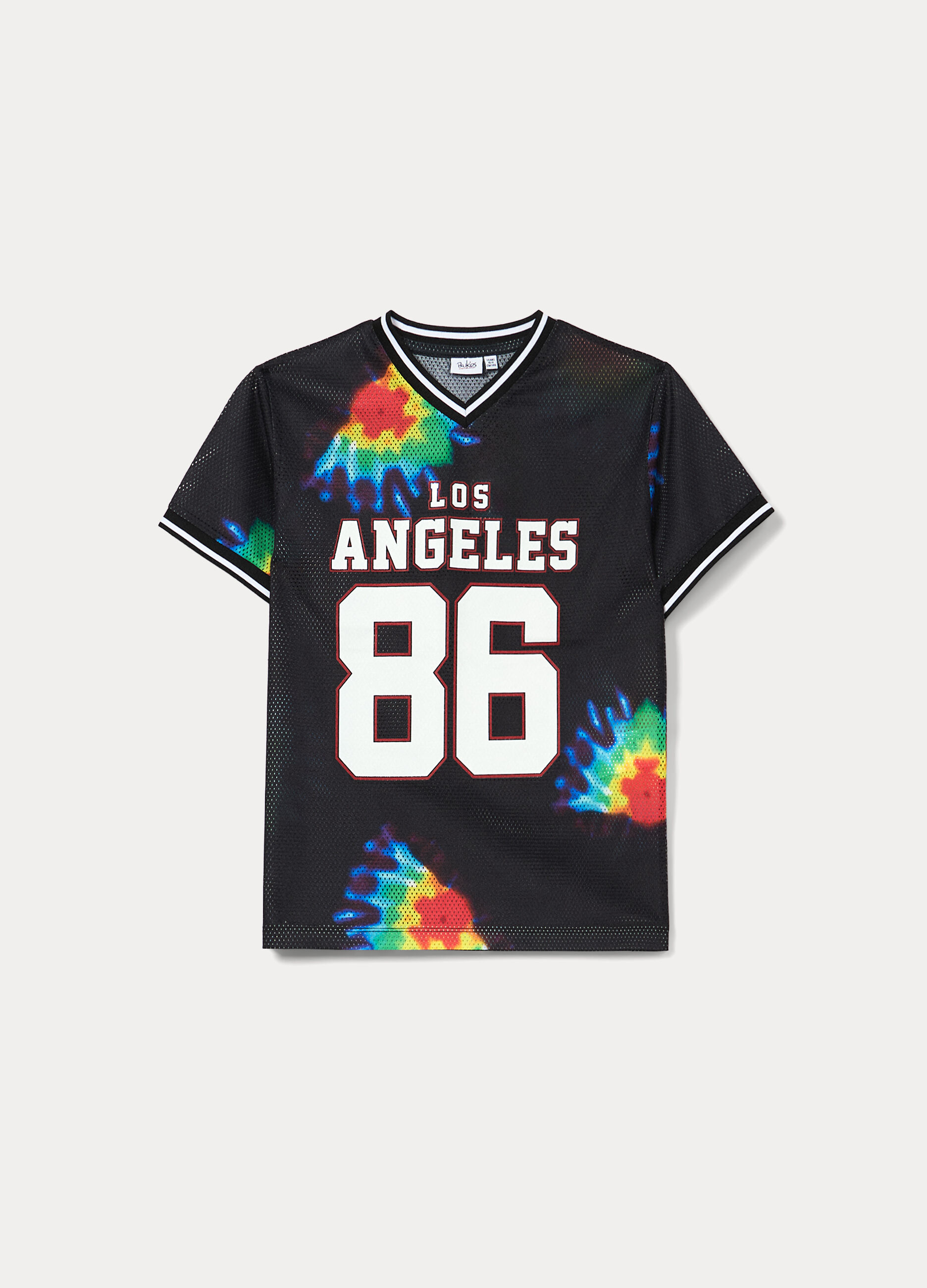 T-shirt mesh con scollo a V ragazzo_0