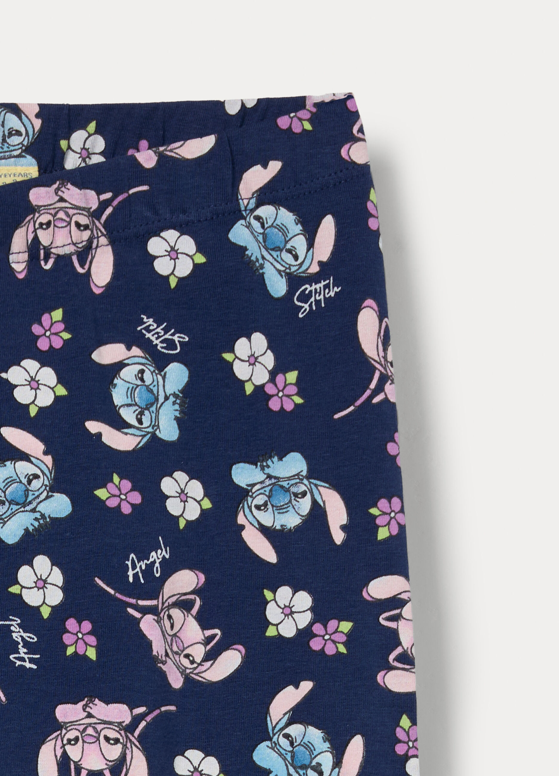 Leggings Stitch in jersey di cotone stretch bambina_2