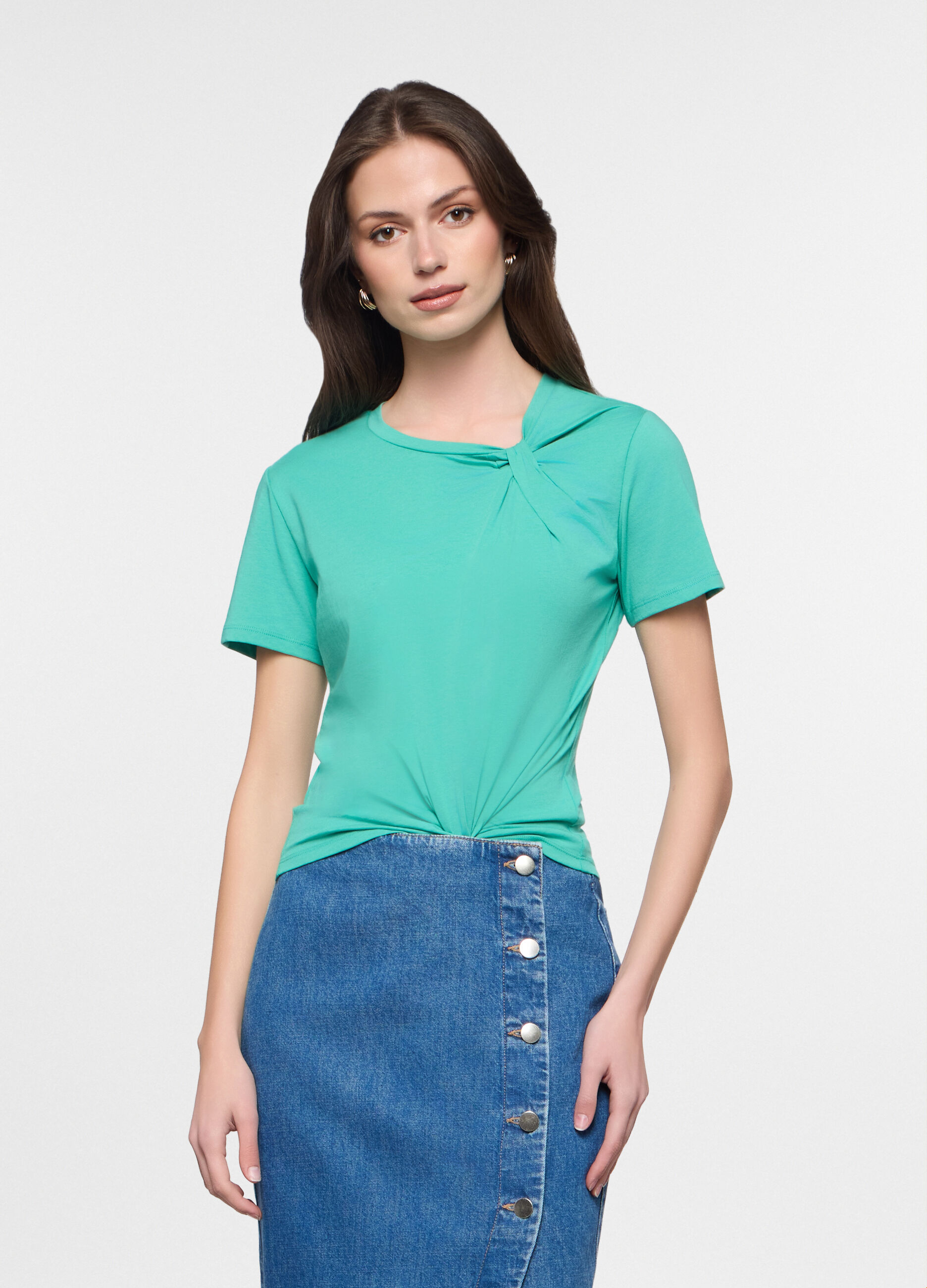 T-shirt in jersey stretch donna_0