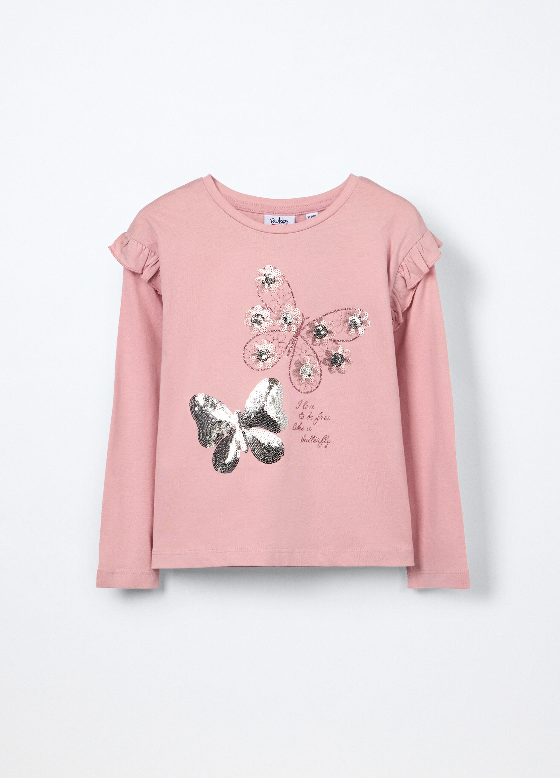 T-shirt in jersey di puro cotone bambina_0