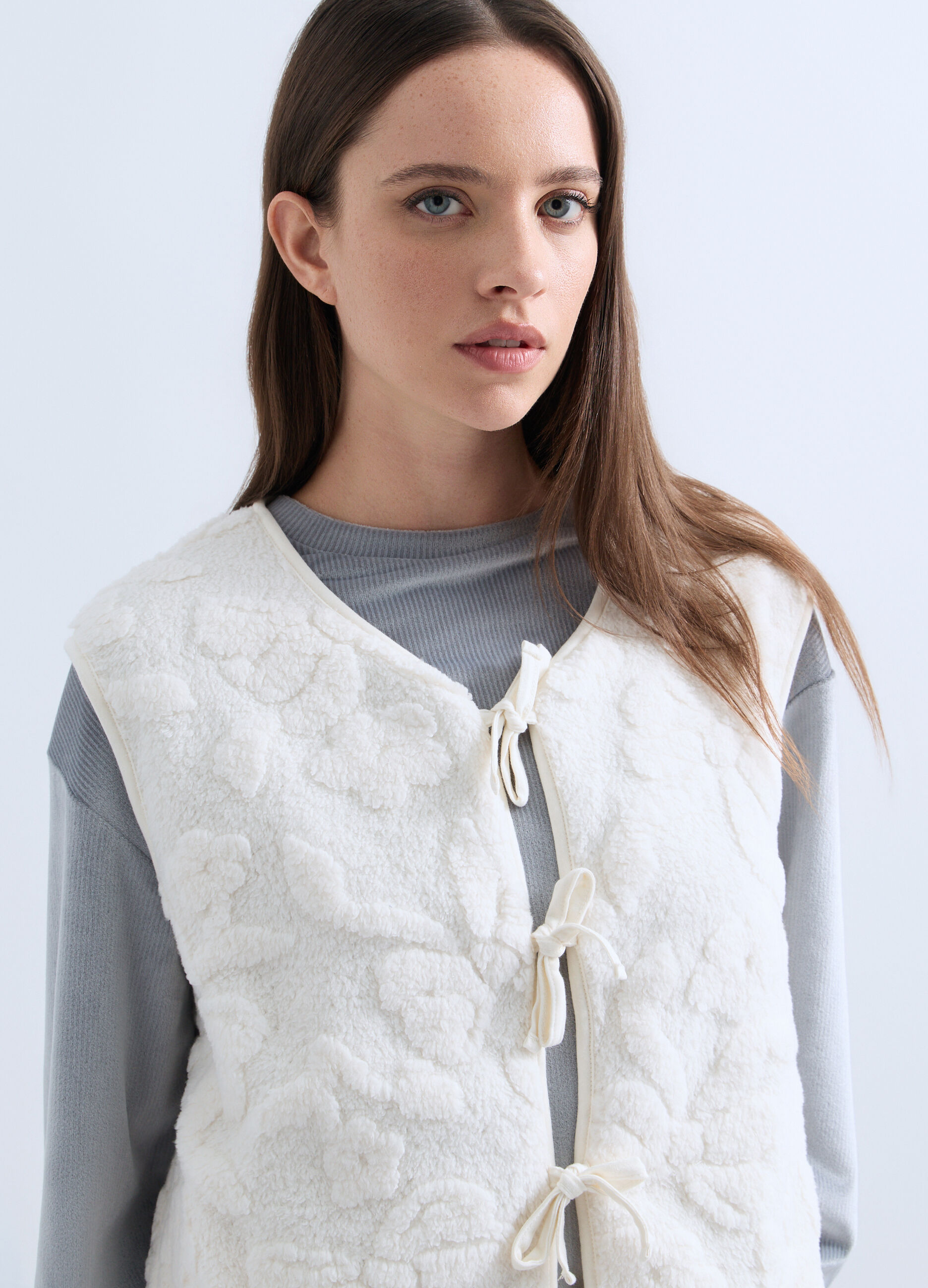 Gilet pigiama in morbido tessuto donna_2