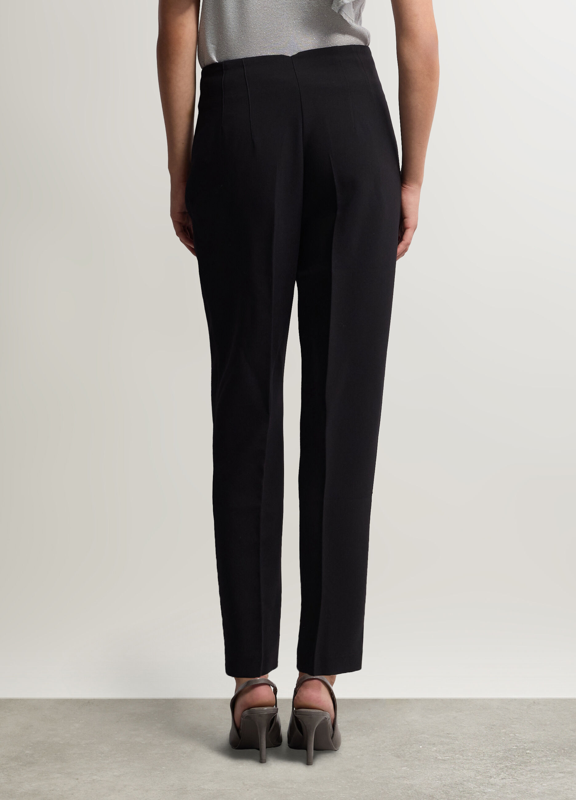 Pantaloni Slim Fit misto cotone stretch donna_2
