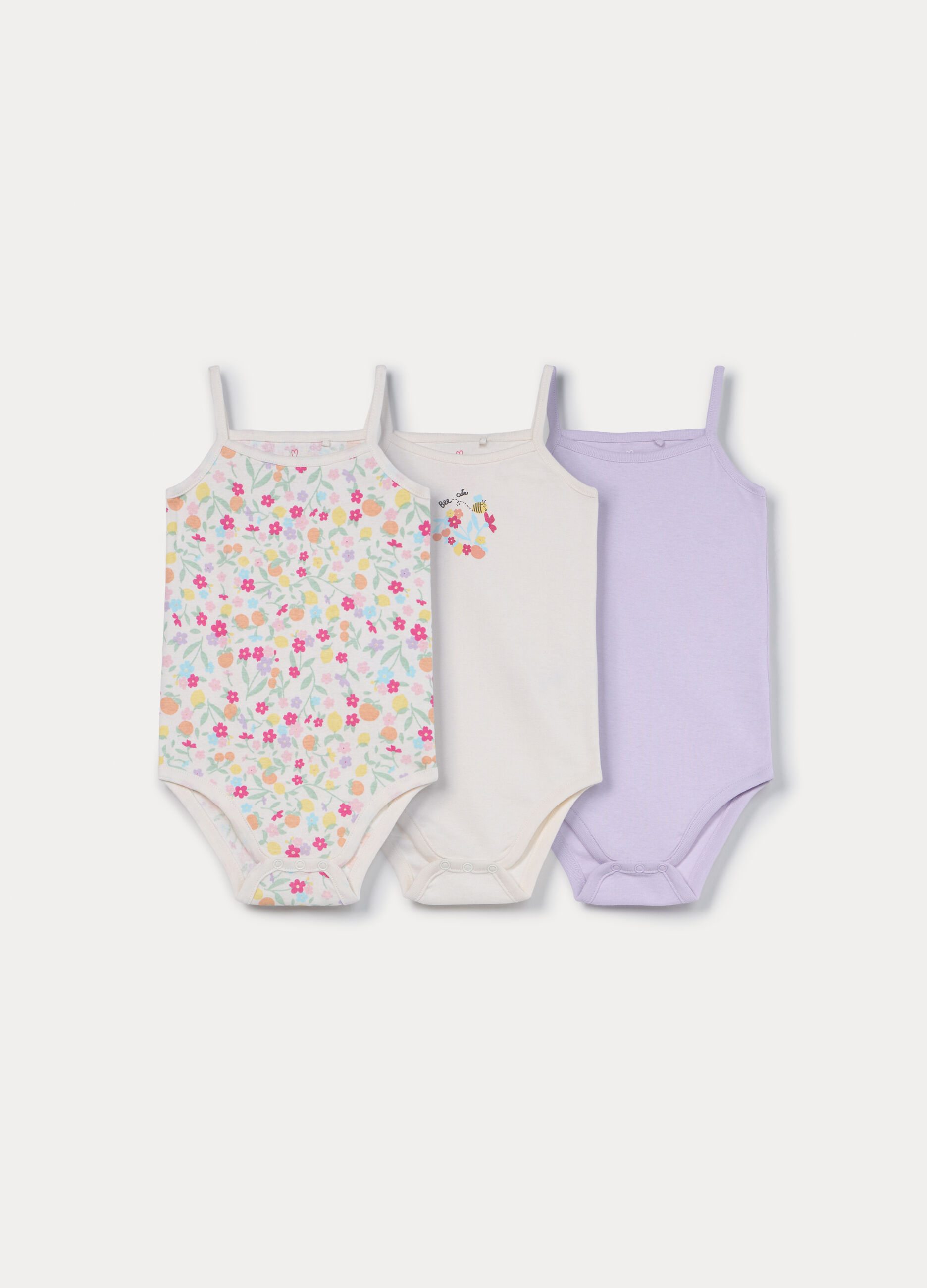 Pack 3 body in costina di puro cotone _0