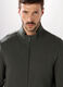 Felpa slim con zip in puro cotone uomo_2