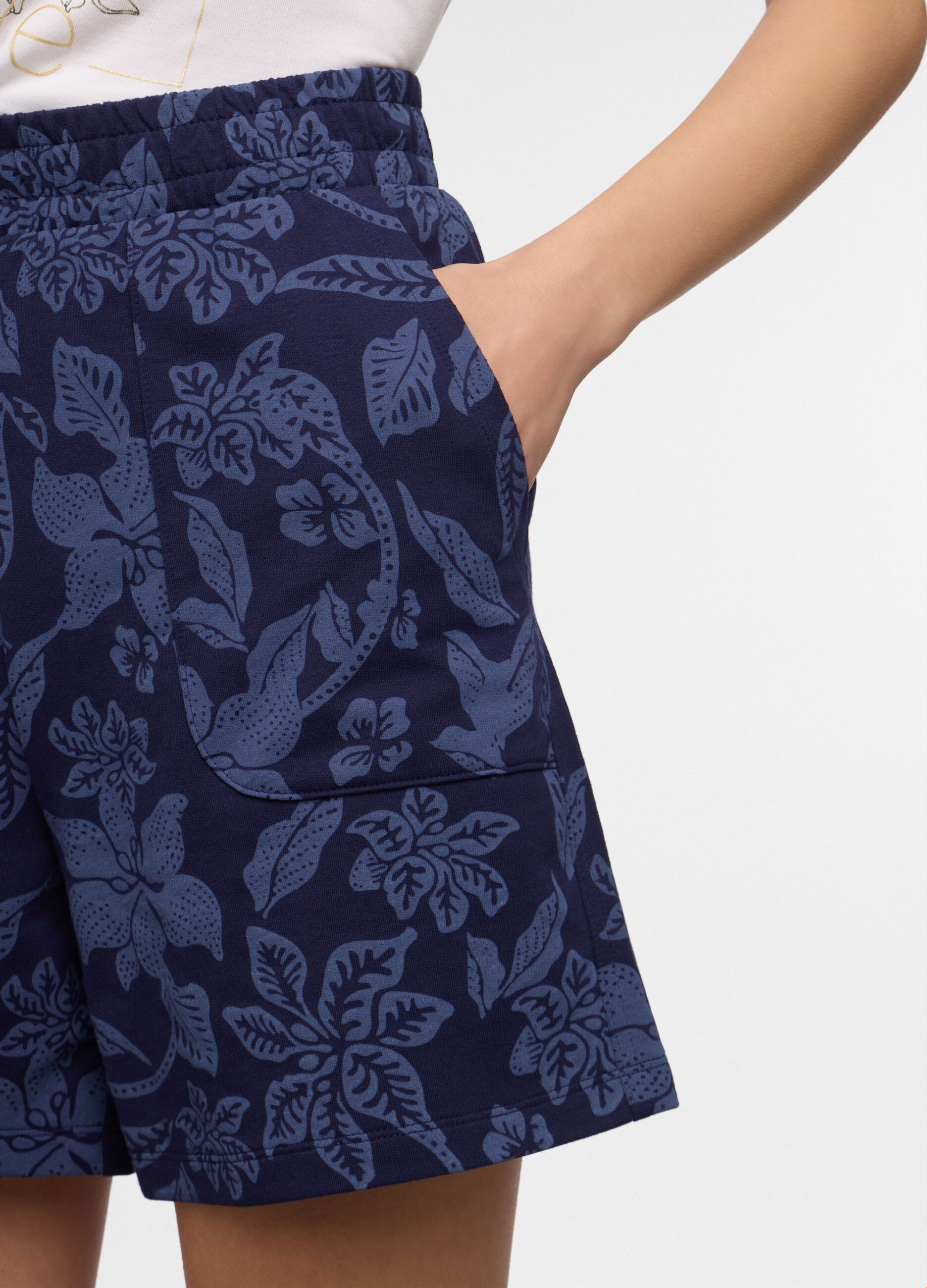 Bermuda fit regular in french terry di puro cotone donna_2