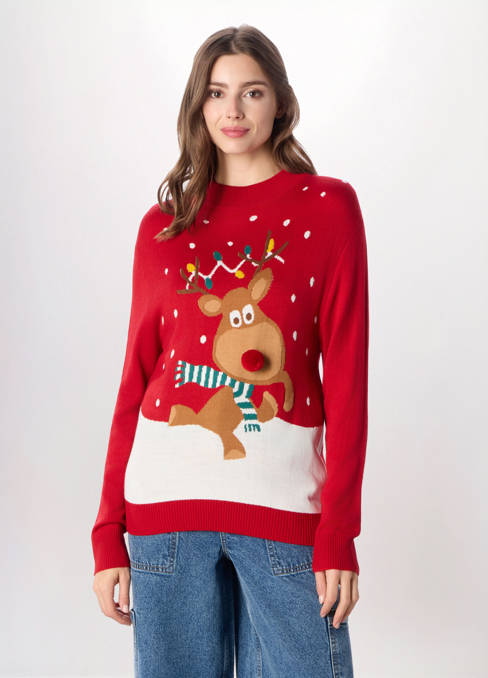 Tricot con pon pom donna_0