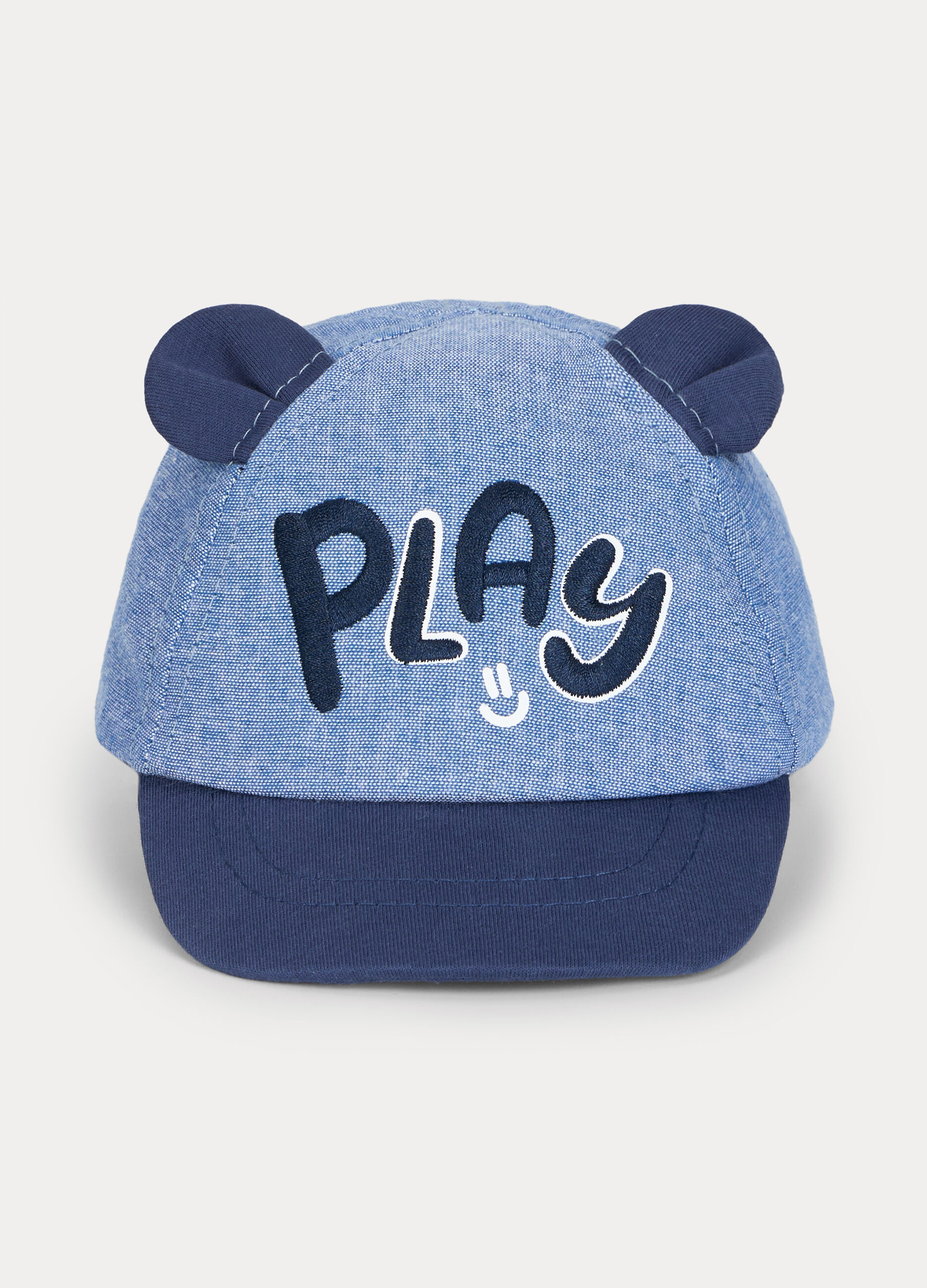 Cappello da baseball in chambray neonato_0