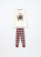 Set pigiama lungo in puro cotone fleece bambina_0