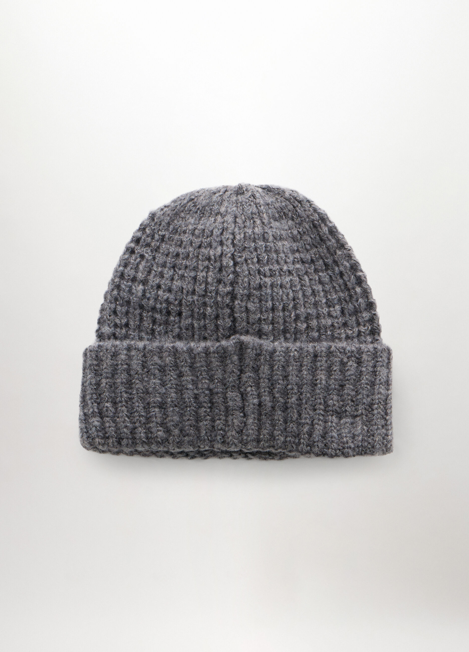 Berretto a coste con logo uomo_1