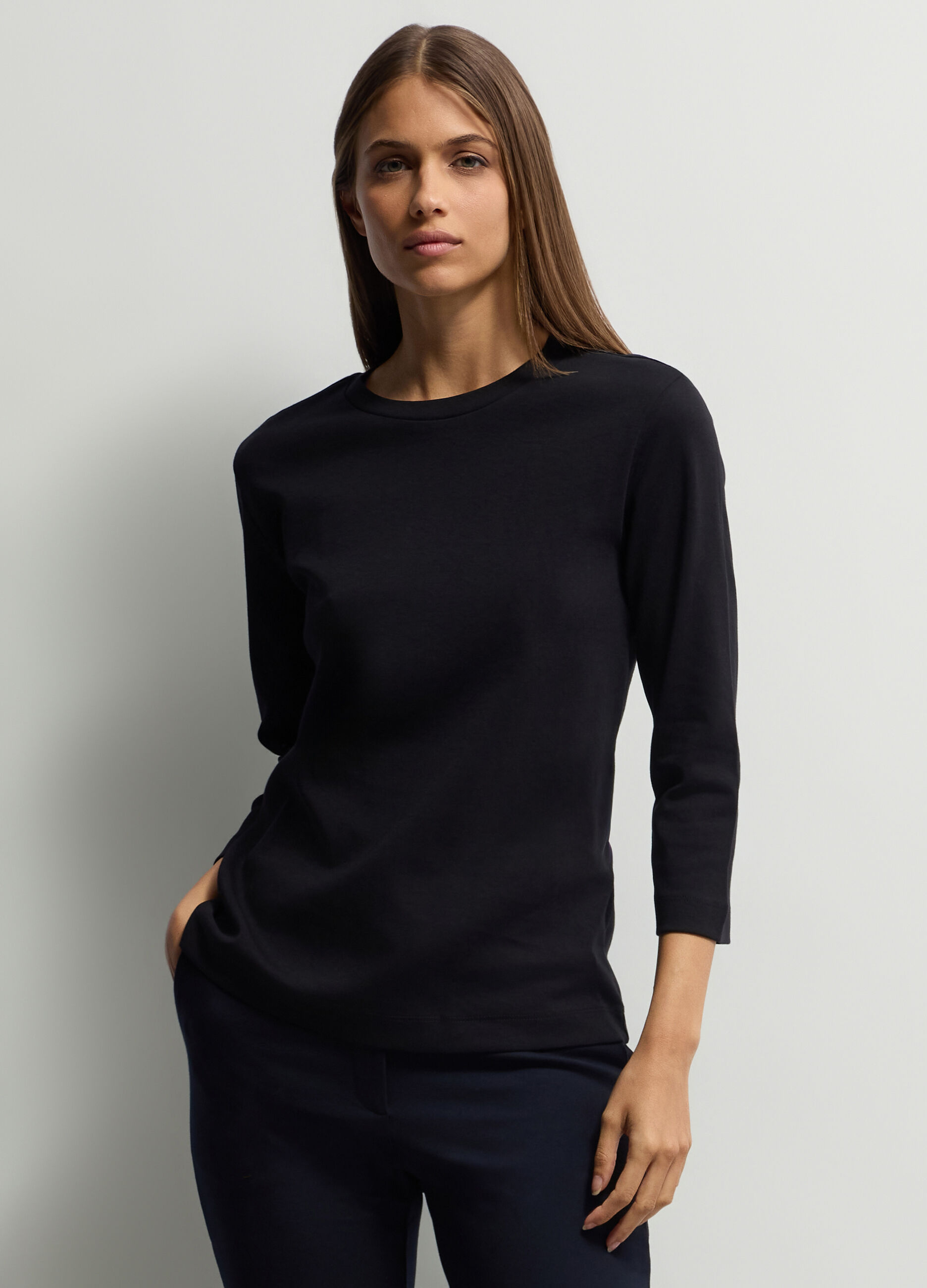 T-shirt girocollo donna_0