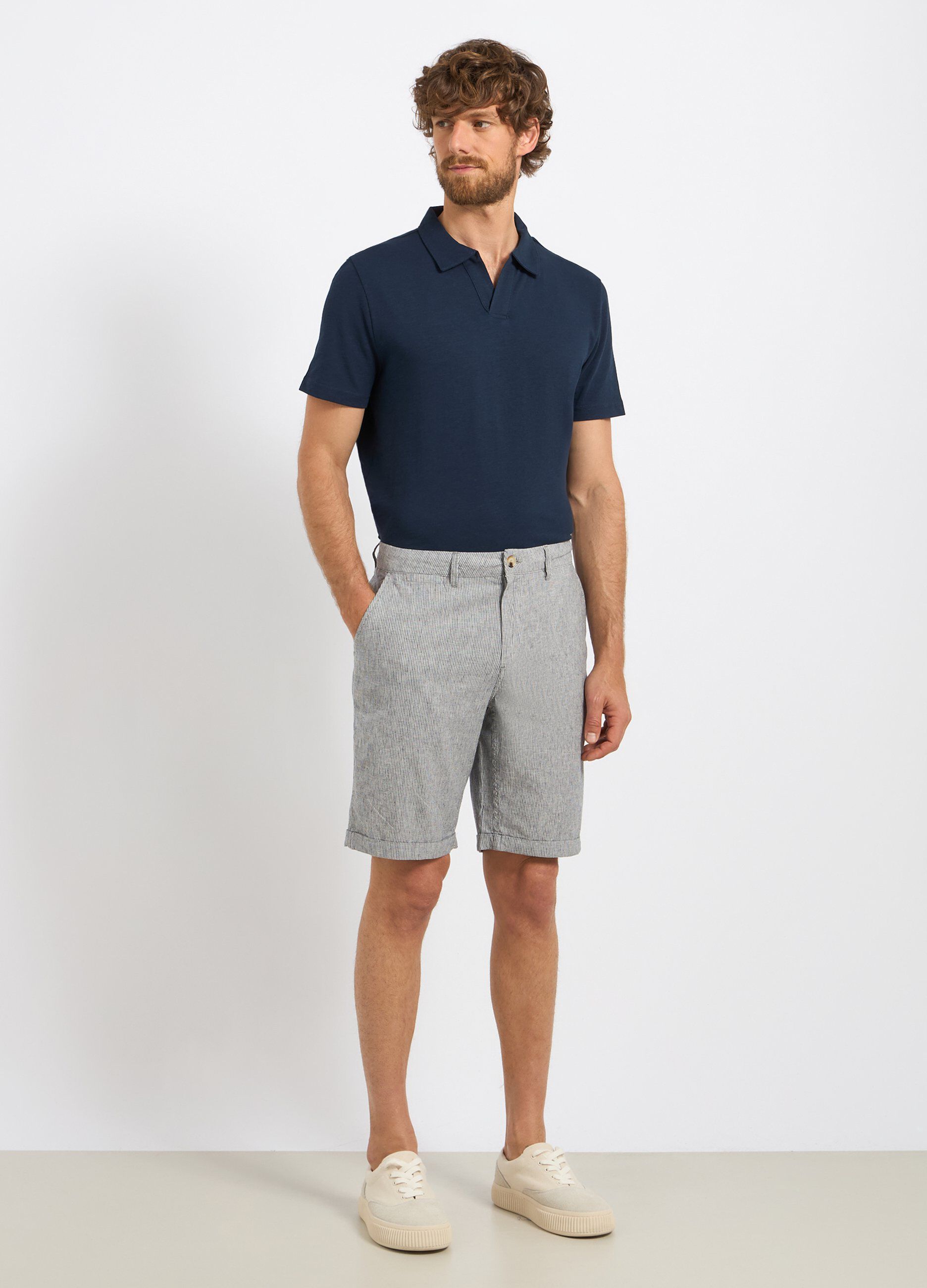 Bermuda in misto lino uomo_0