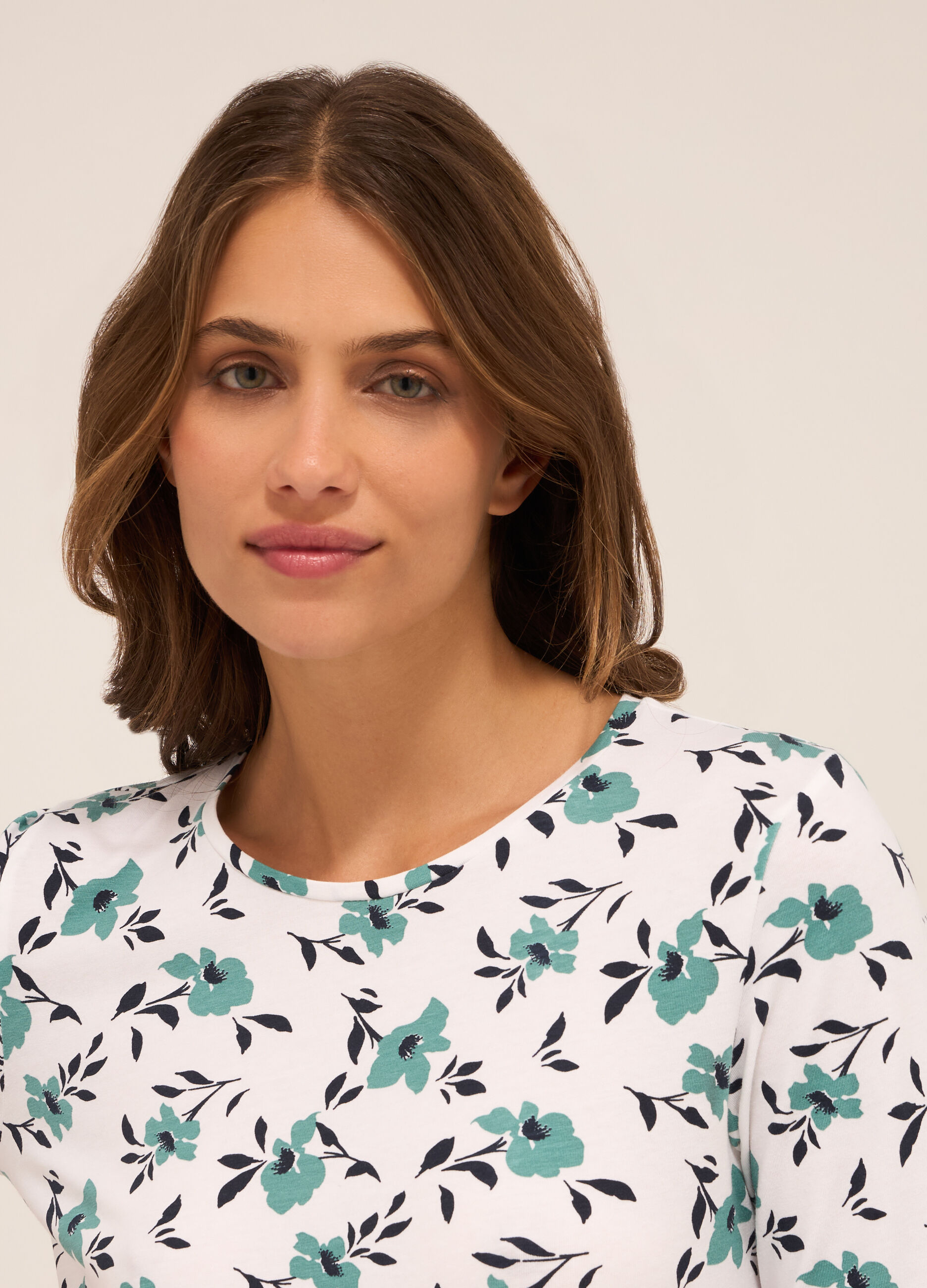 T-shirt in cotone stretch donna_2